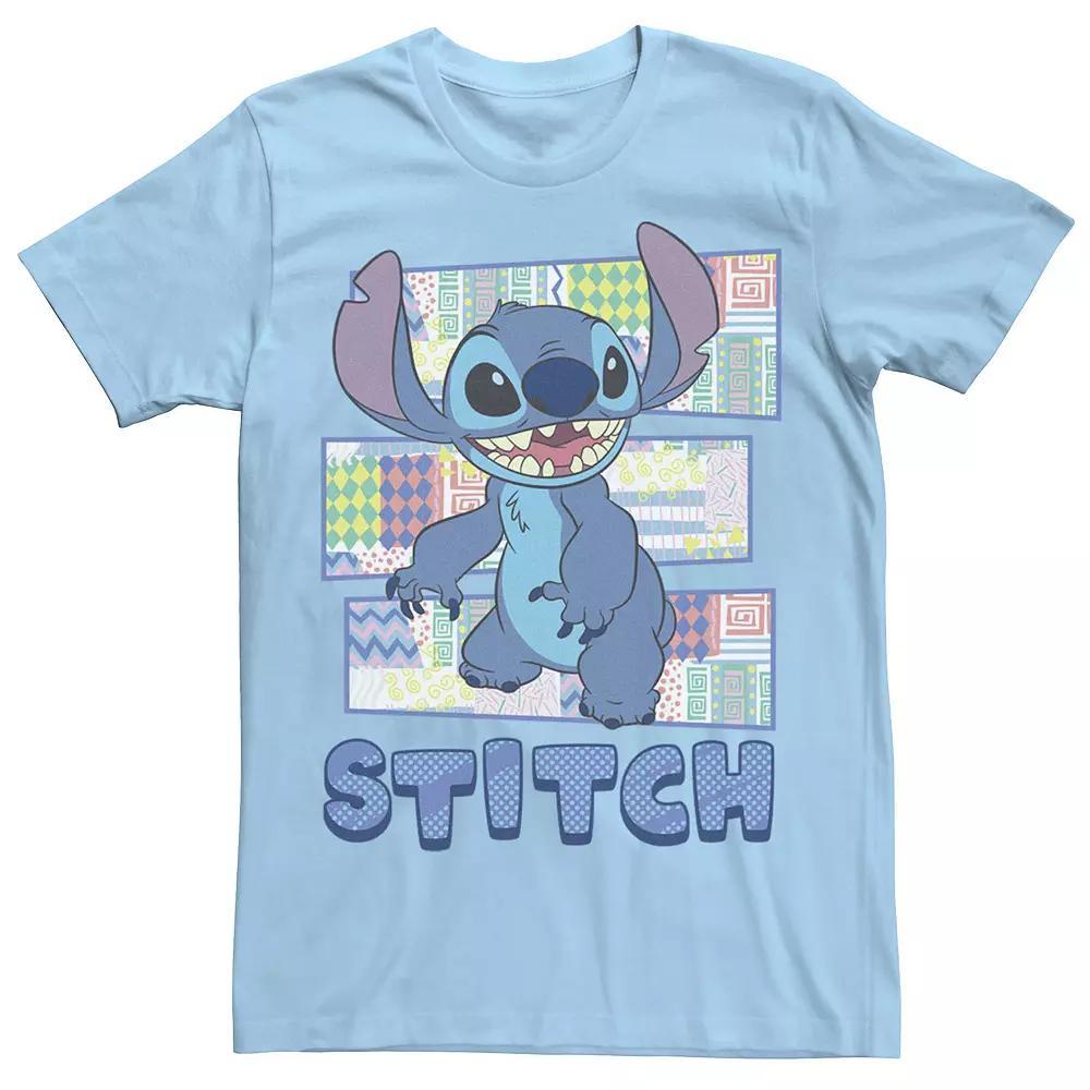 Disney's Lilo & Stitch Men's Design Panels Portrait Tee, Size: Large, Light Blue Product Image