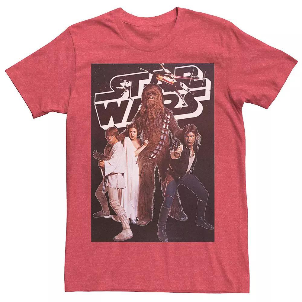 Men's Star Wars Vintage Group Poster Tee, Size: Medium, Red Grey Product Image