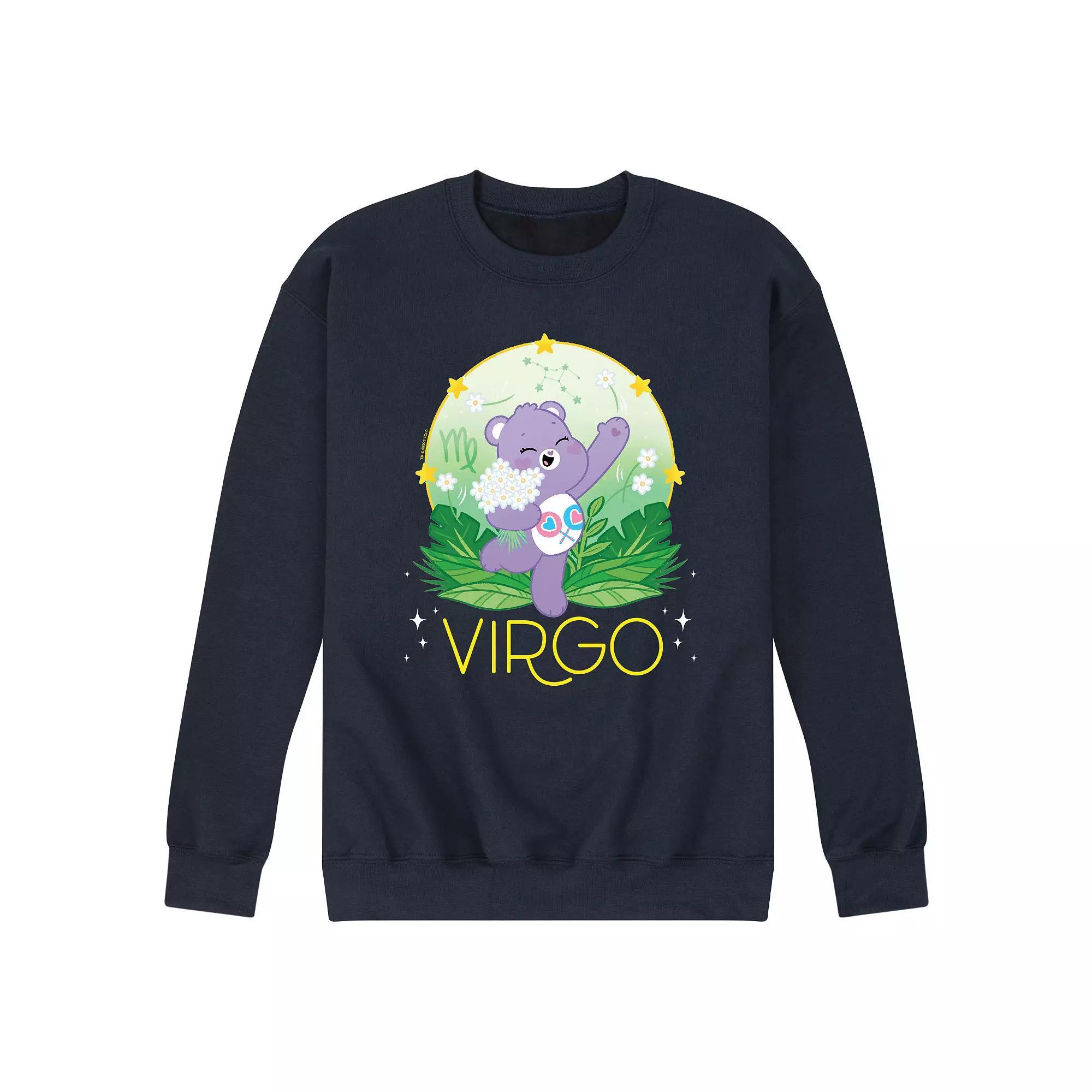 Mens Care Bears Virgo Fleece Sweatshirt Blue Product Image