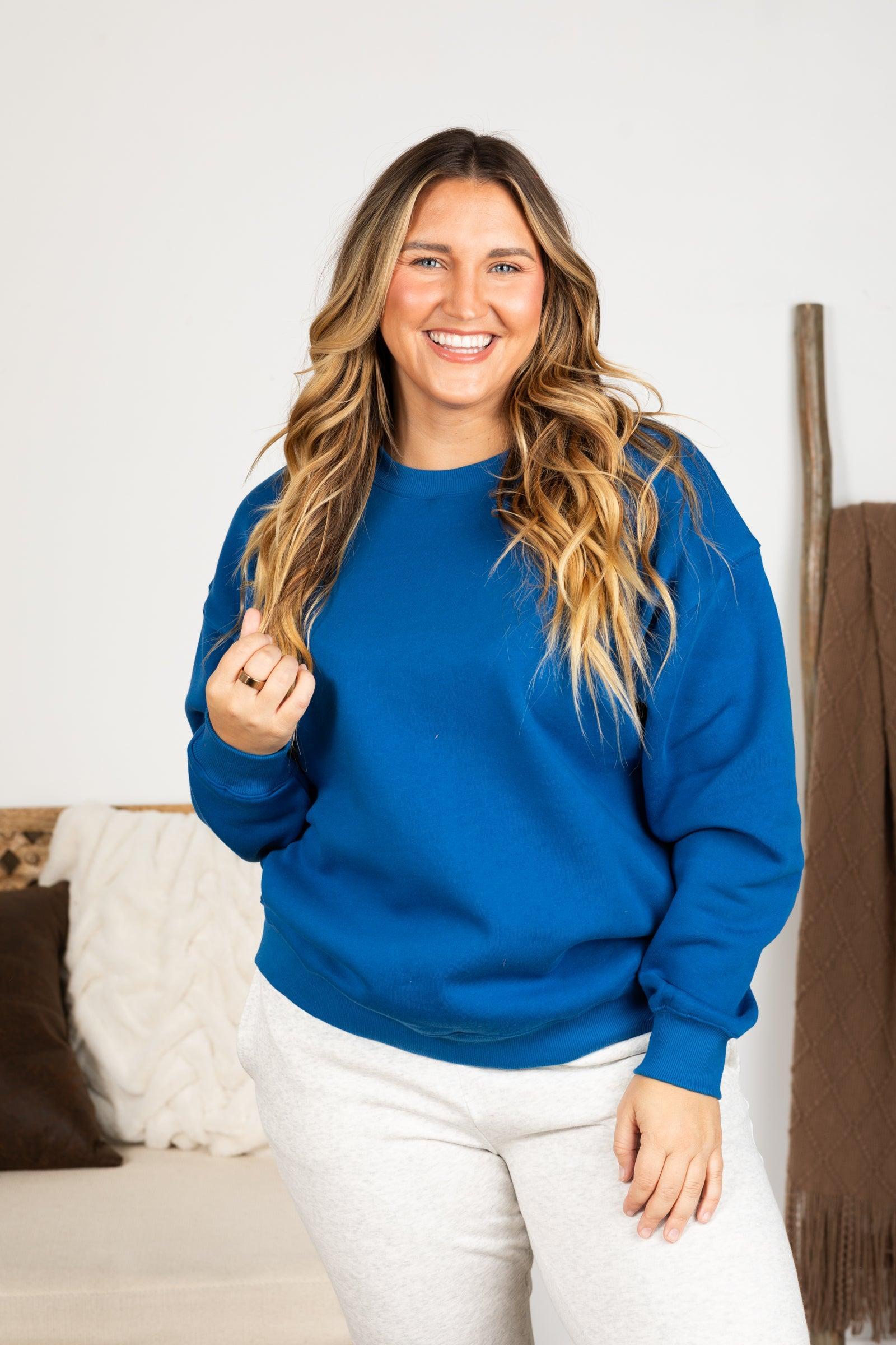 Fleece Round Neck Sweatshirt Product Image