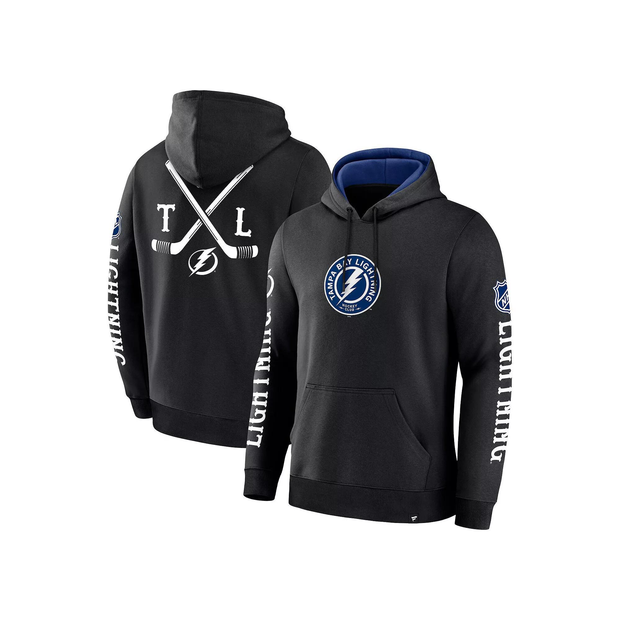 Men's Fanatics Black Tampa Bay Lightning Big City Legacy Fleece Pullover Hoodie, Size: Medium, Lgh Black Product Image