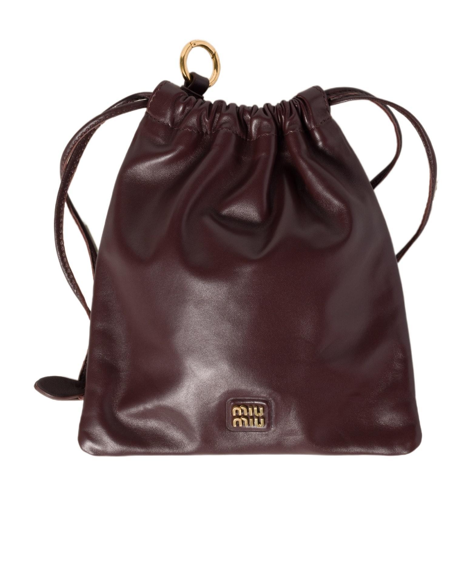 MIU MIU Logo Patch Pouch In Black Product Image