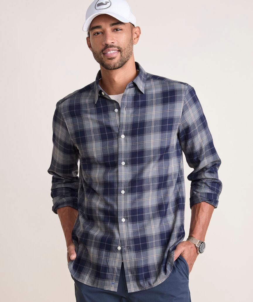 On-The-Go Brushed Twill Plaid Shirt Product Image