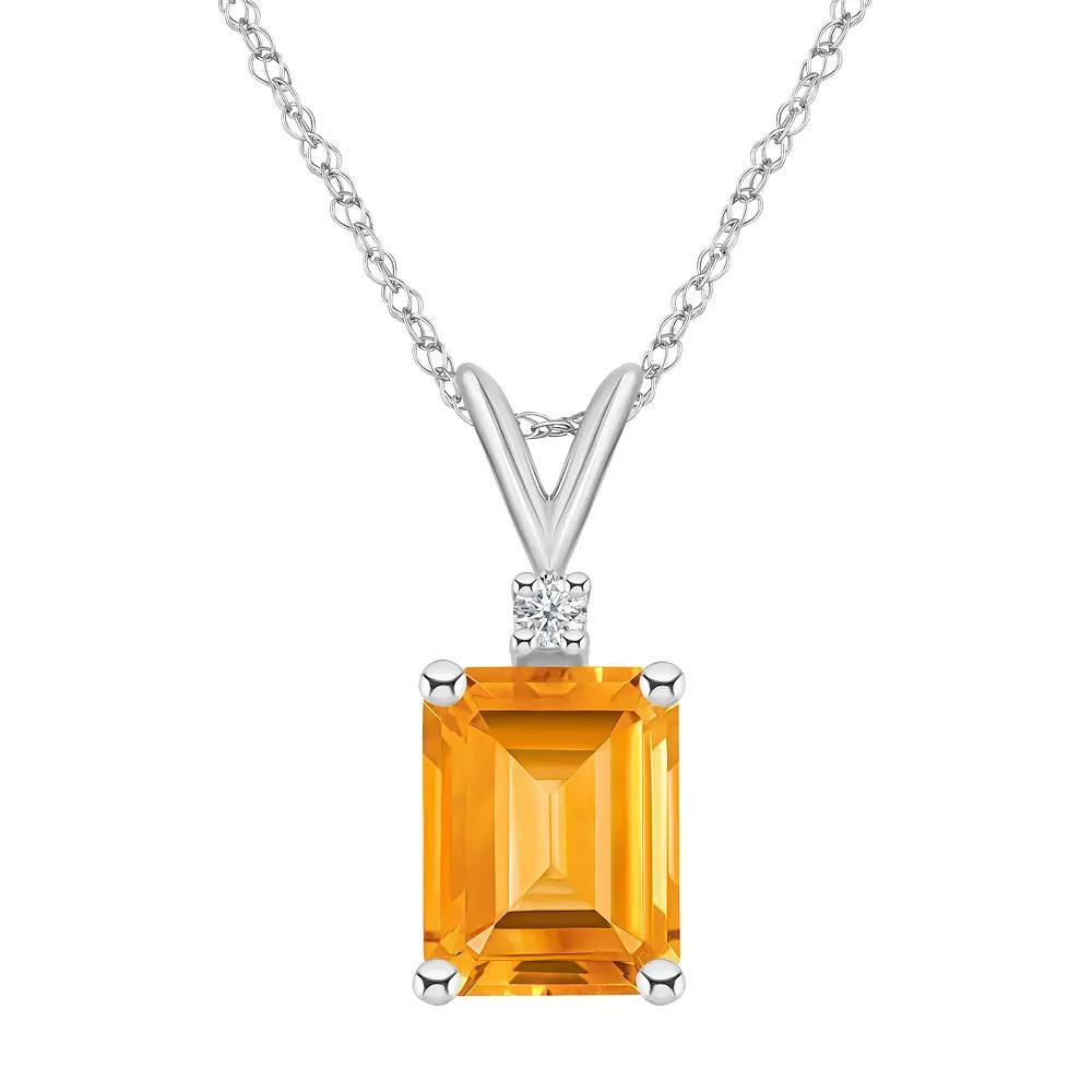 Celebration Gems 14k White Gold Gemstone & Diamond Accent Pendant Necklace, Women's, Size: 18", Purple Product Image