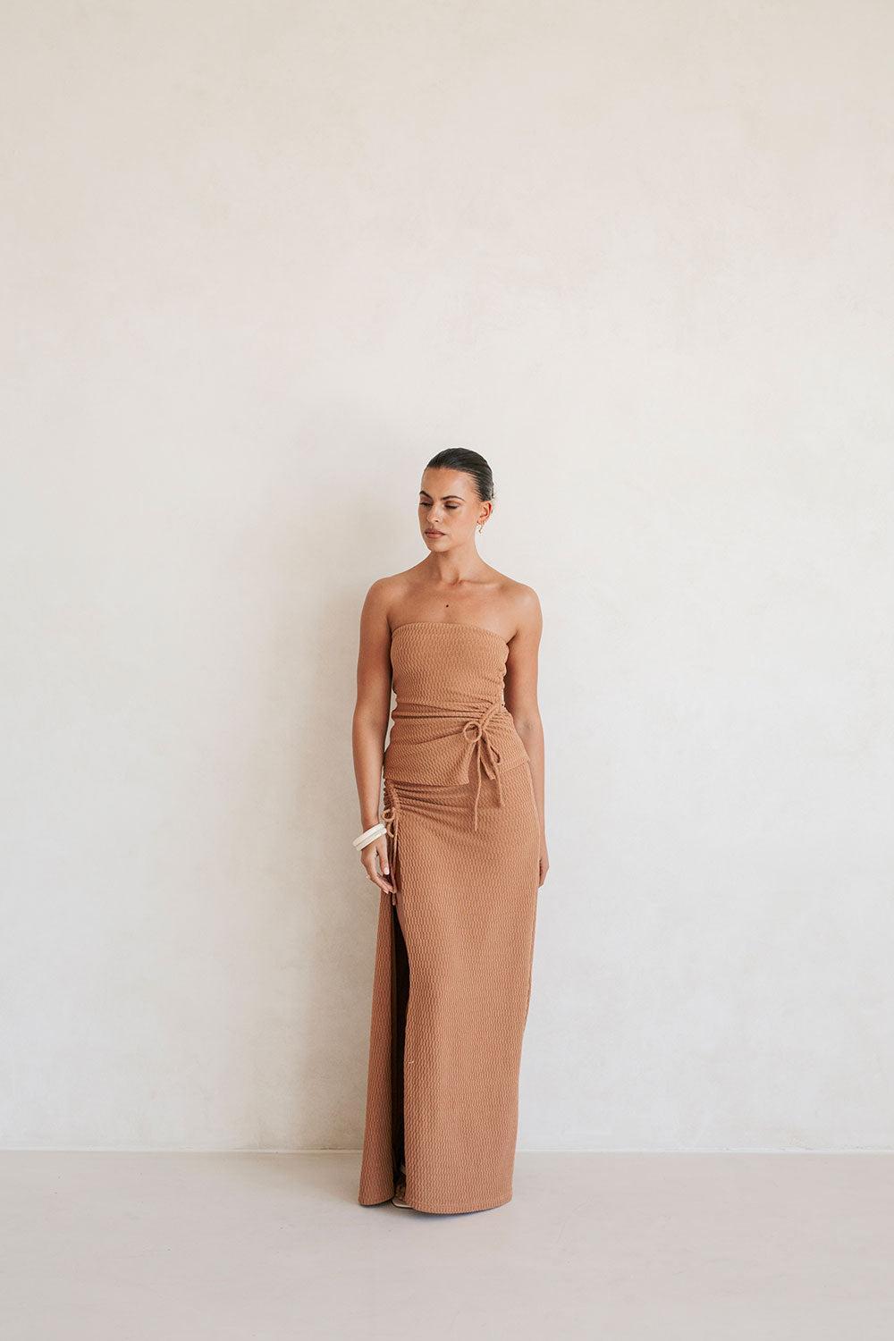 Jenna Skirt - Brown Product Image