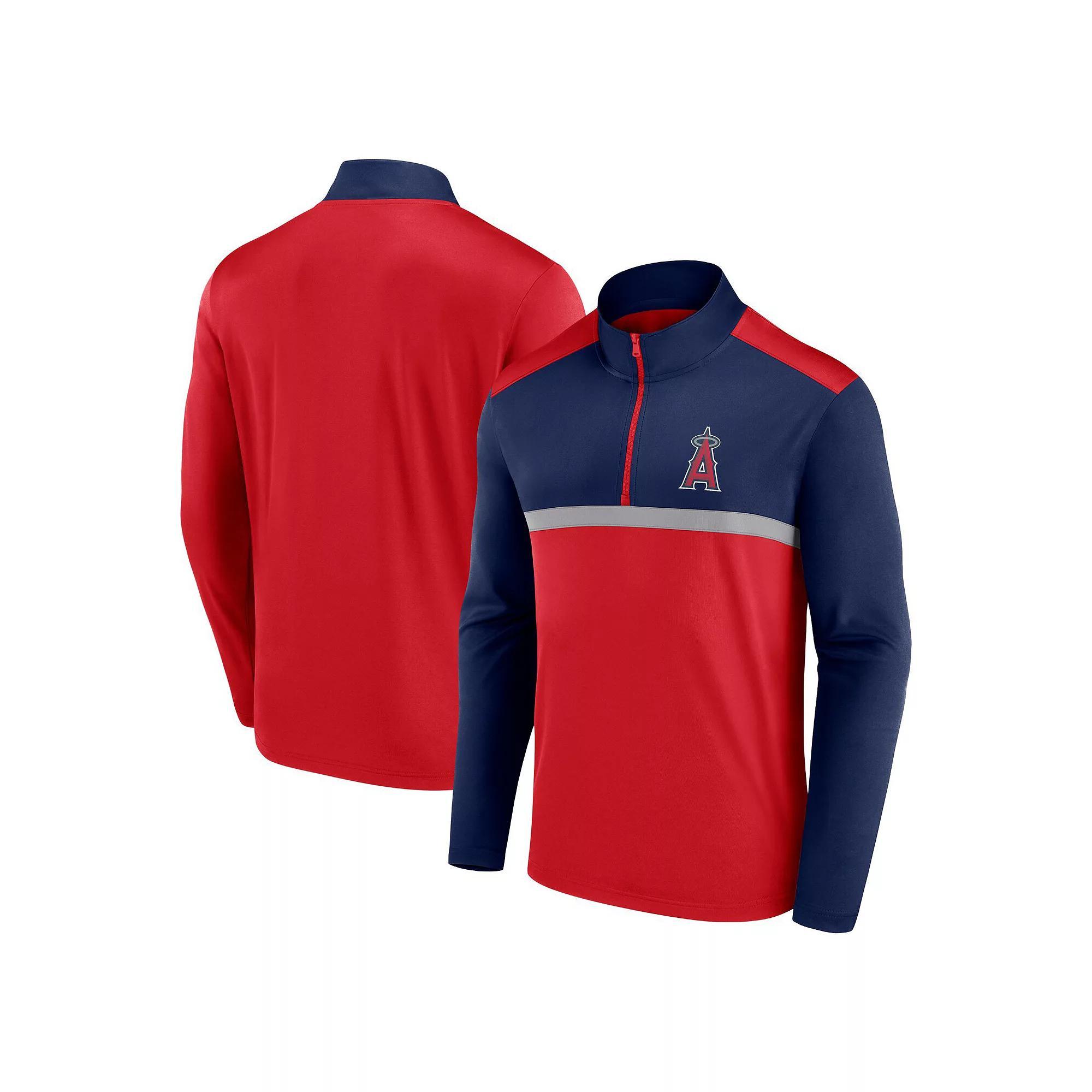 Men's Fanatics Red Los Angeles Angels Unstoppable Quarter-Zip Top, Size: 5XL Product Image