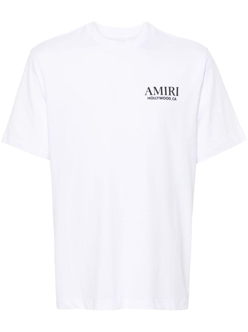 AMIRI Bones Stacked Cotton T-shirt In White Product Image
