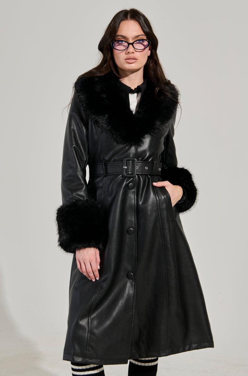 KAYA FUR TRIM TRENCH Product Image