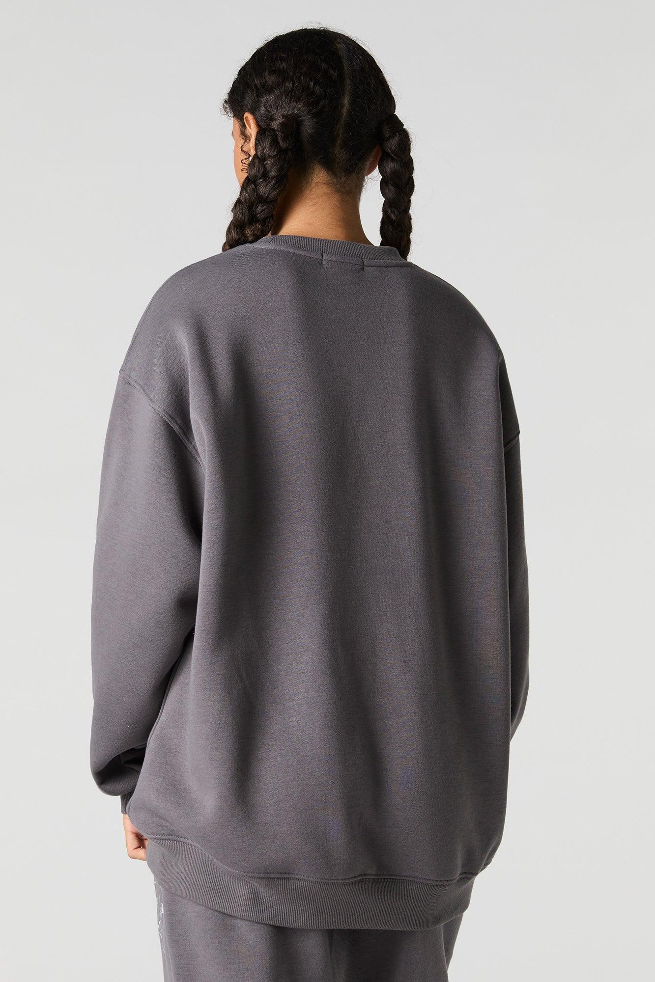 Graphic Fleece Oversized Sweatshirt Female Product Image