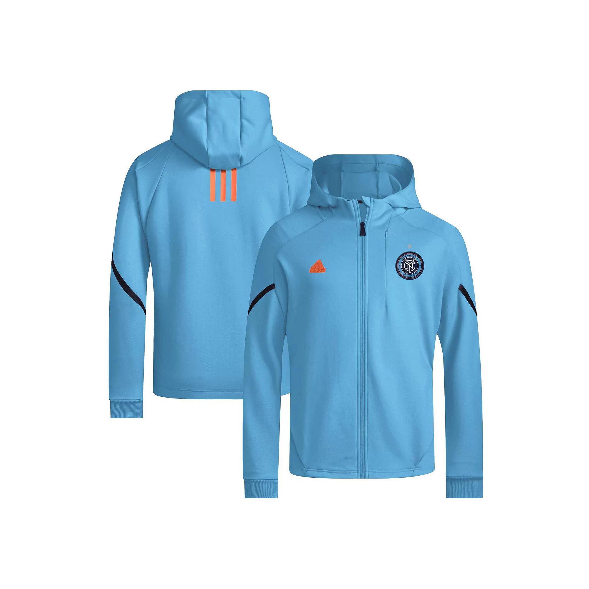 Mens adidas Sky Blue New York City FC 2024 Anthem Travel Full-Zip Jacket Product Image