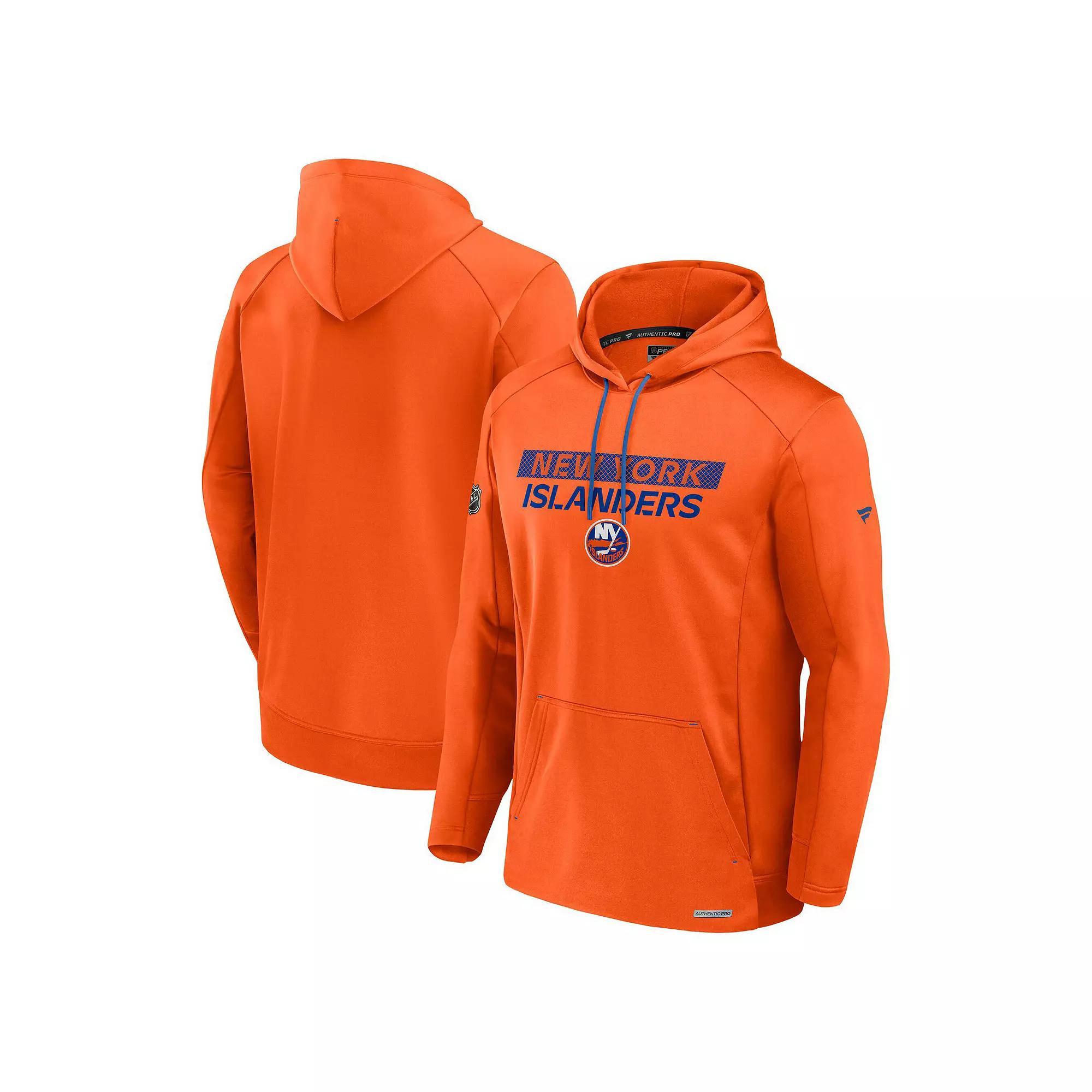 Men's Fanatics  Orange New York Islanders Authentic Pro Rink Fleece Pullover Hoodie, Size: Medium, Isl Orange Product Image