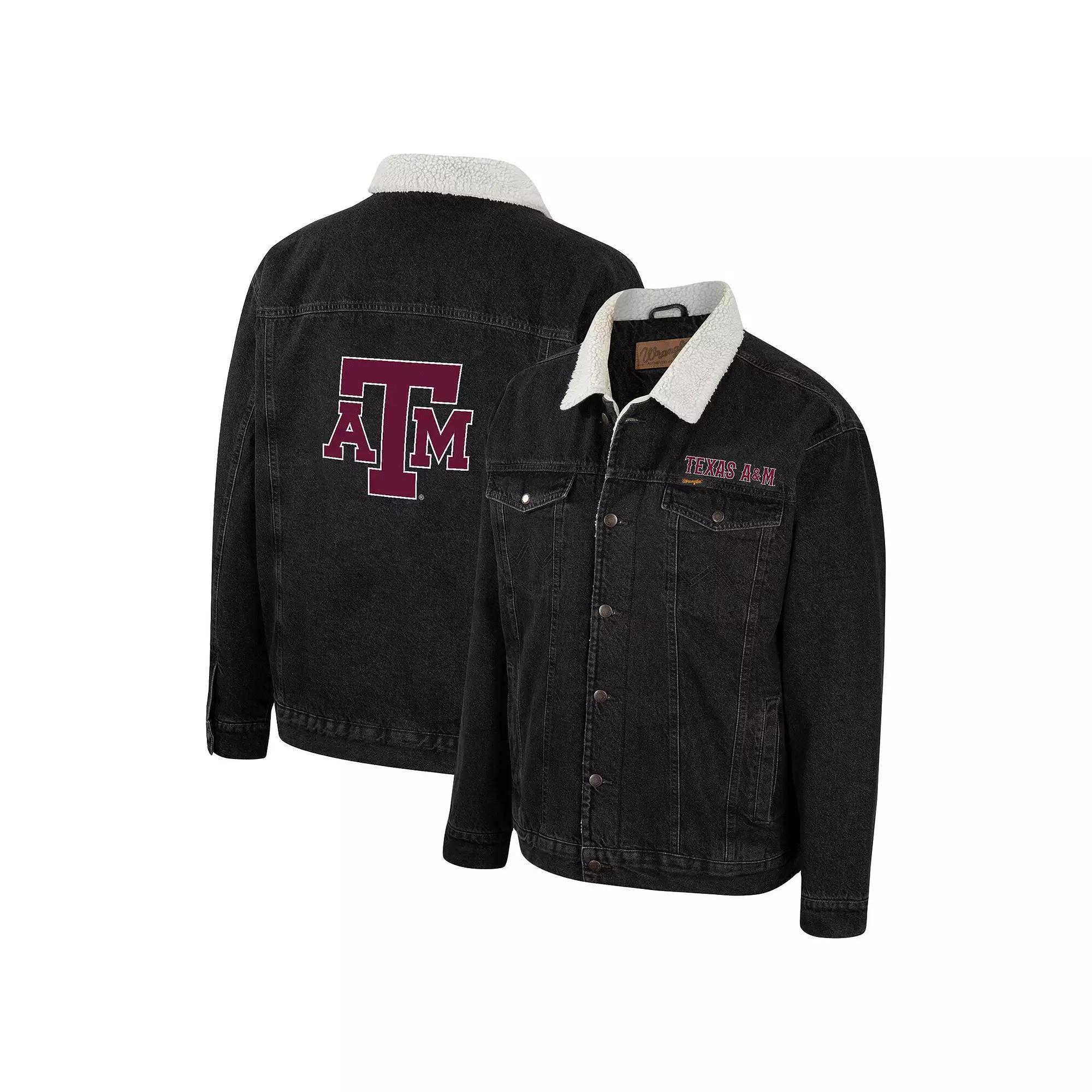 Men's Colosseum x Wrangler Charcoal Texas A&M Aggies Western Button-Up Denim Jacket, Size: Large Product Image