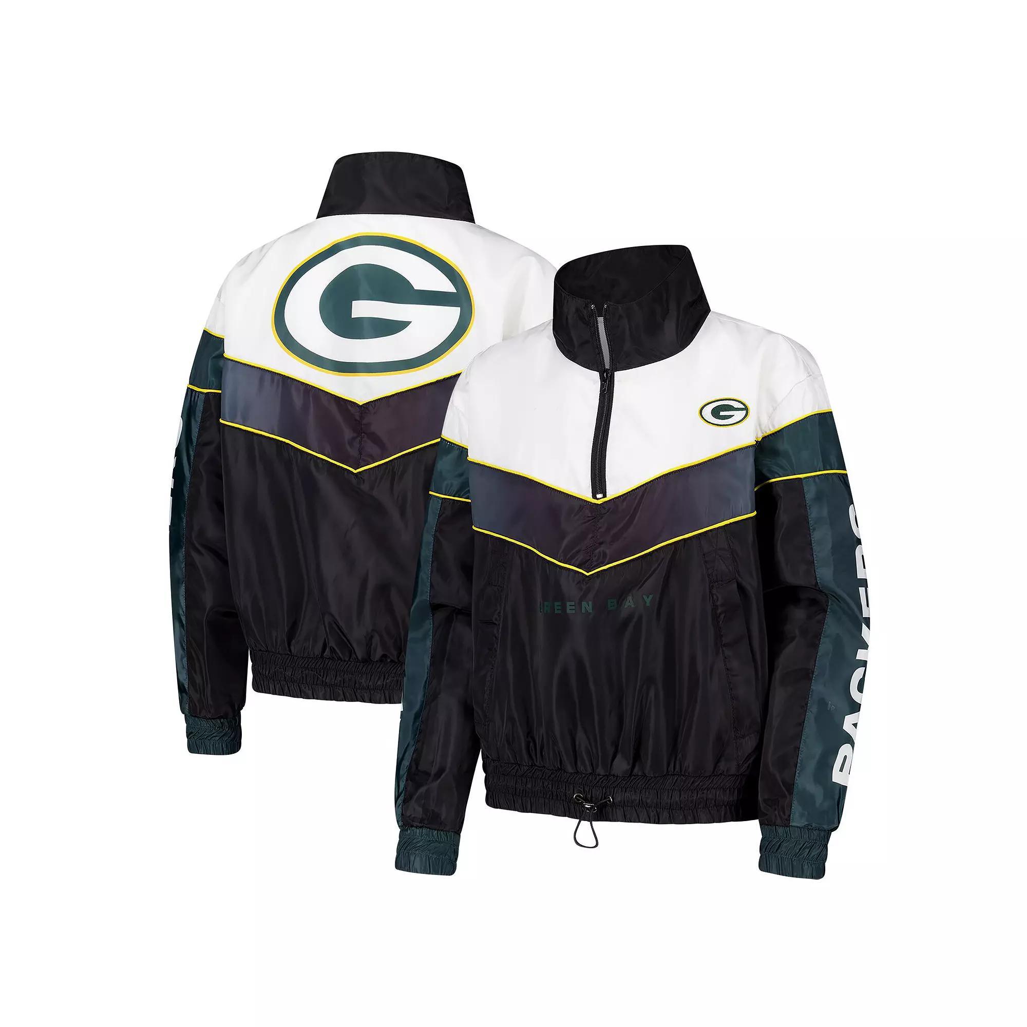 Women's The Wild Collective Green Green Bay Packers 1/4 Zip Track Jacket, Size: Medium Product Image