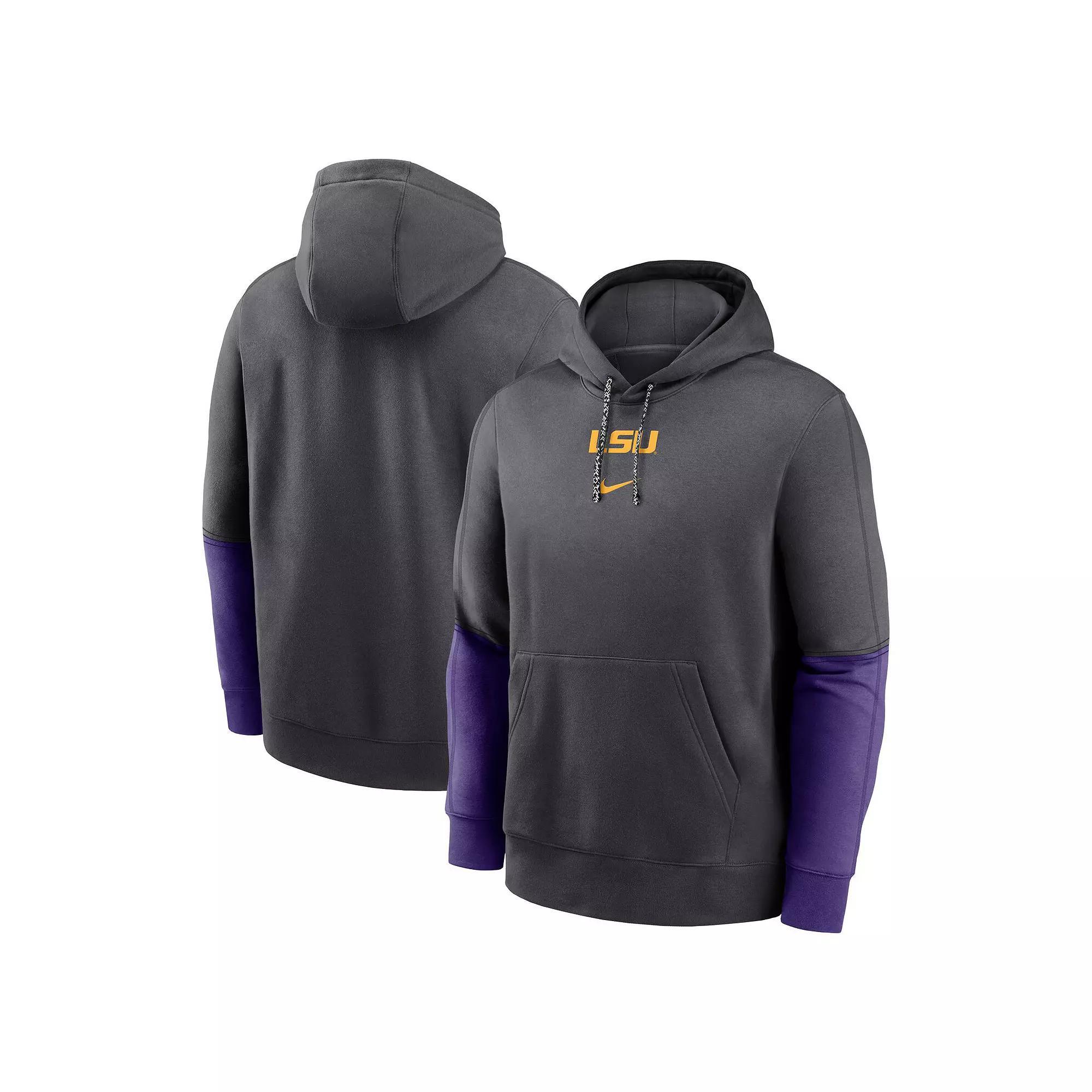Mens Nike Anthracite/Navy Penn State Nittany Lions 2024 Sideline Club Pullover Hoodie Product Image