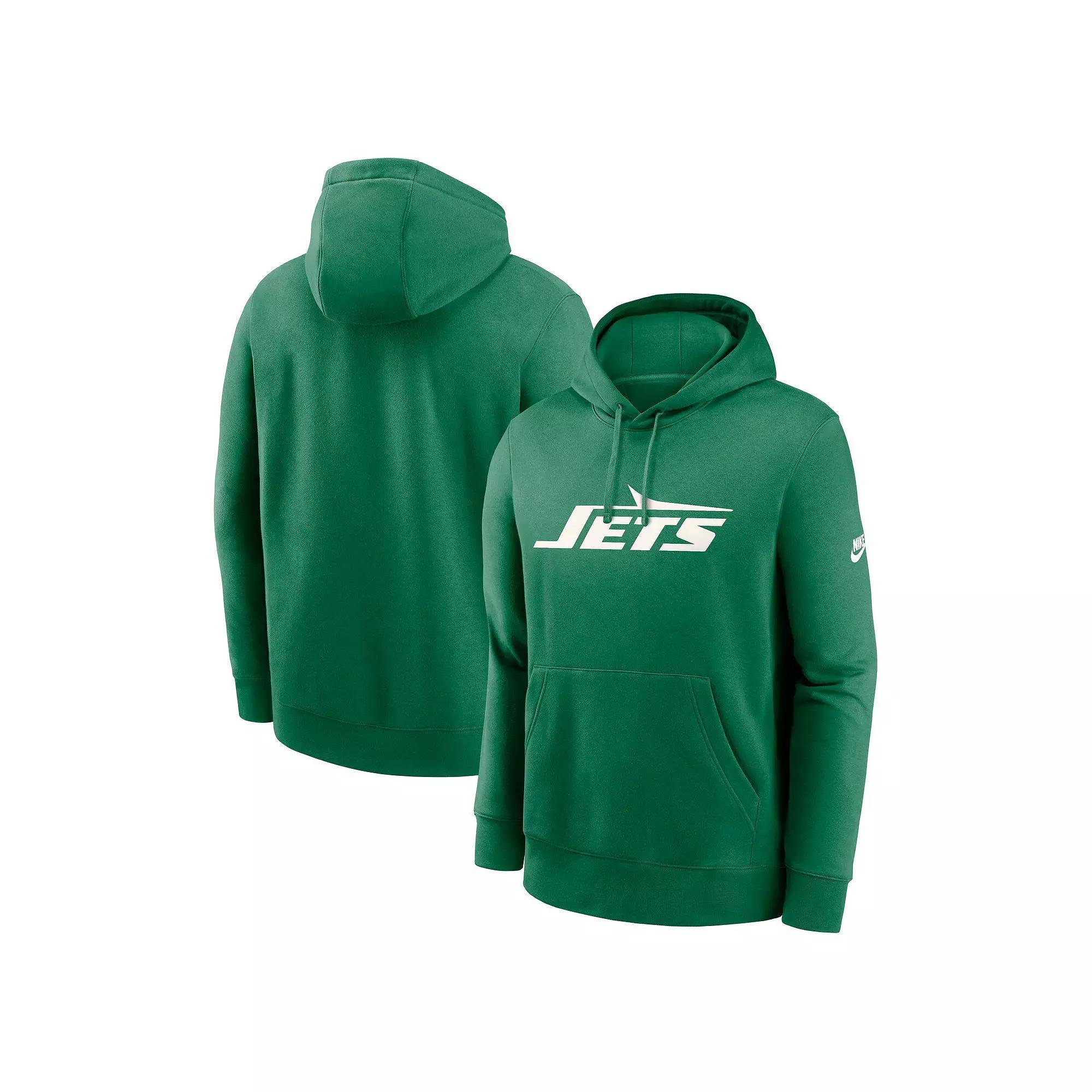 Men's Nike Green New York Jets Big & Tall Club Logo Pullover Hoodie, Size: 2XLT Product Image