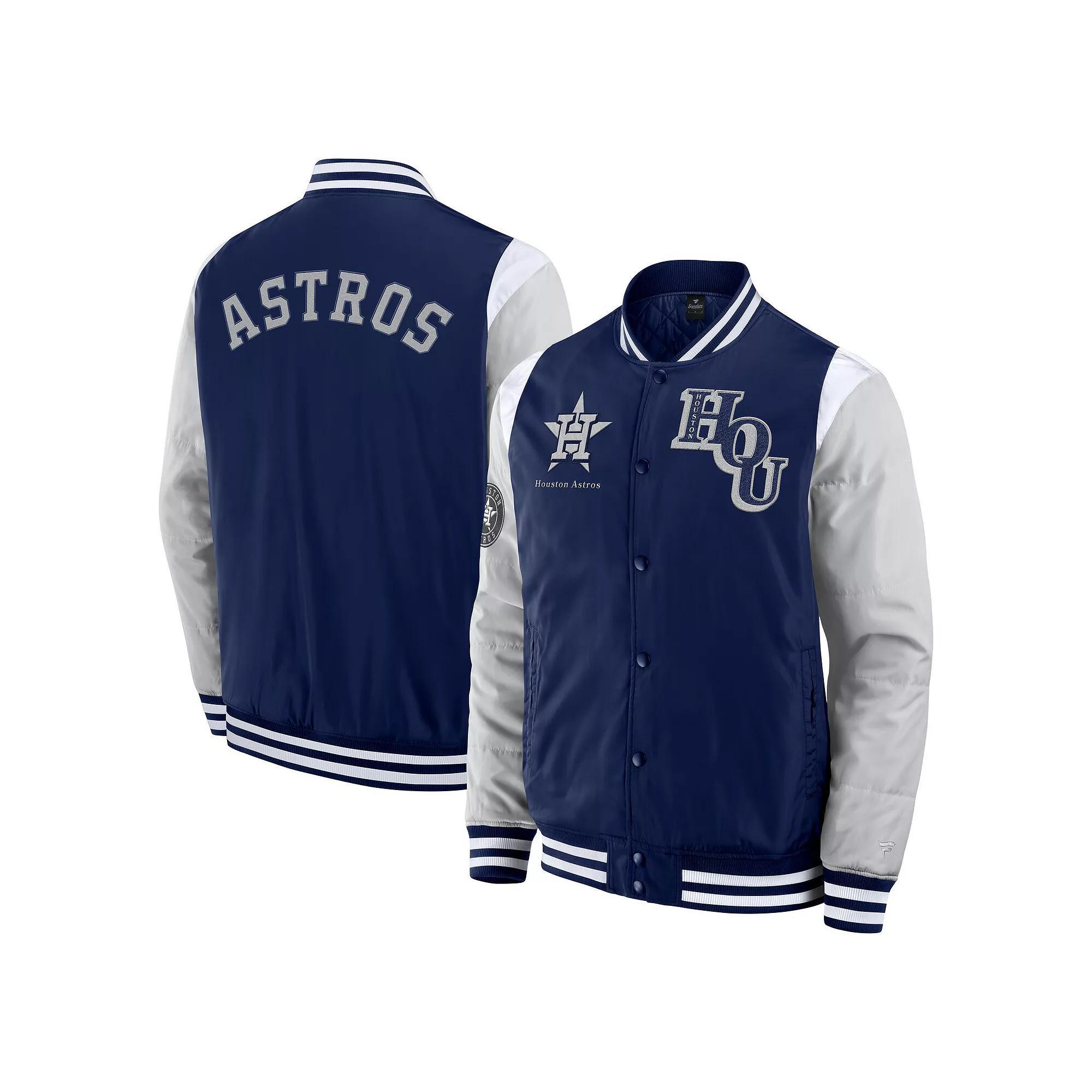 Men's Fanatics  Navy Houston Astros Elements Elite Full-Snap Jacket, Size: XL, Blue Product Image