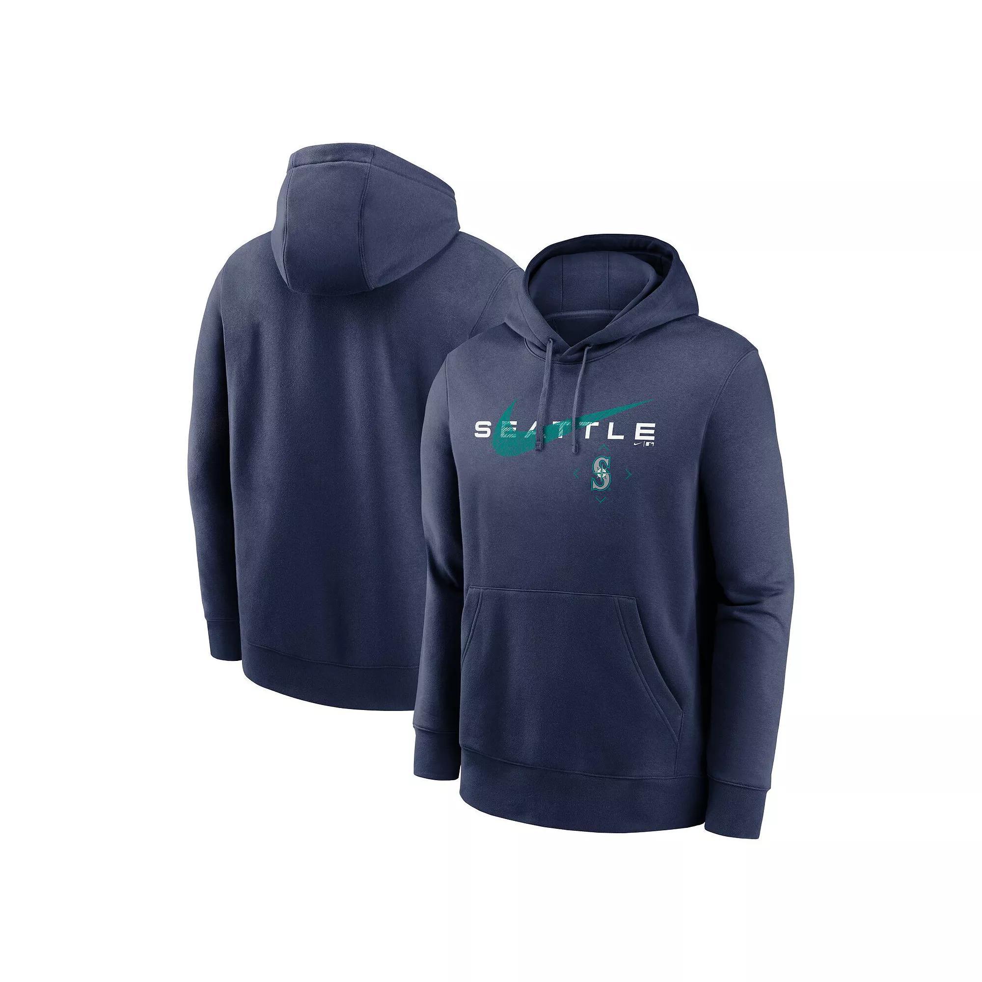 Men's Nike Navy Seattle Mariners Swoosh NeighborHOOD Pullover Hoodie, Size: Medium, Blue Product Image