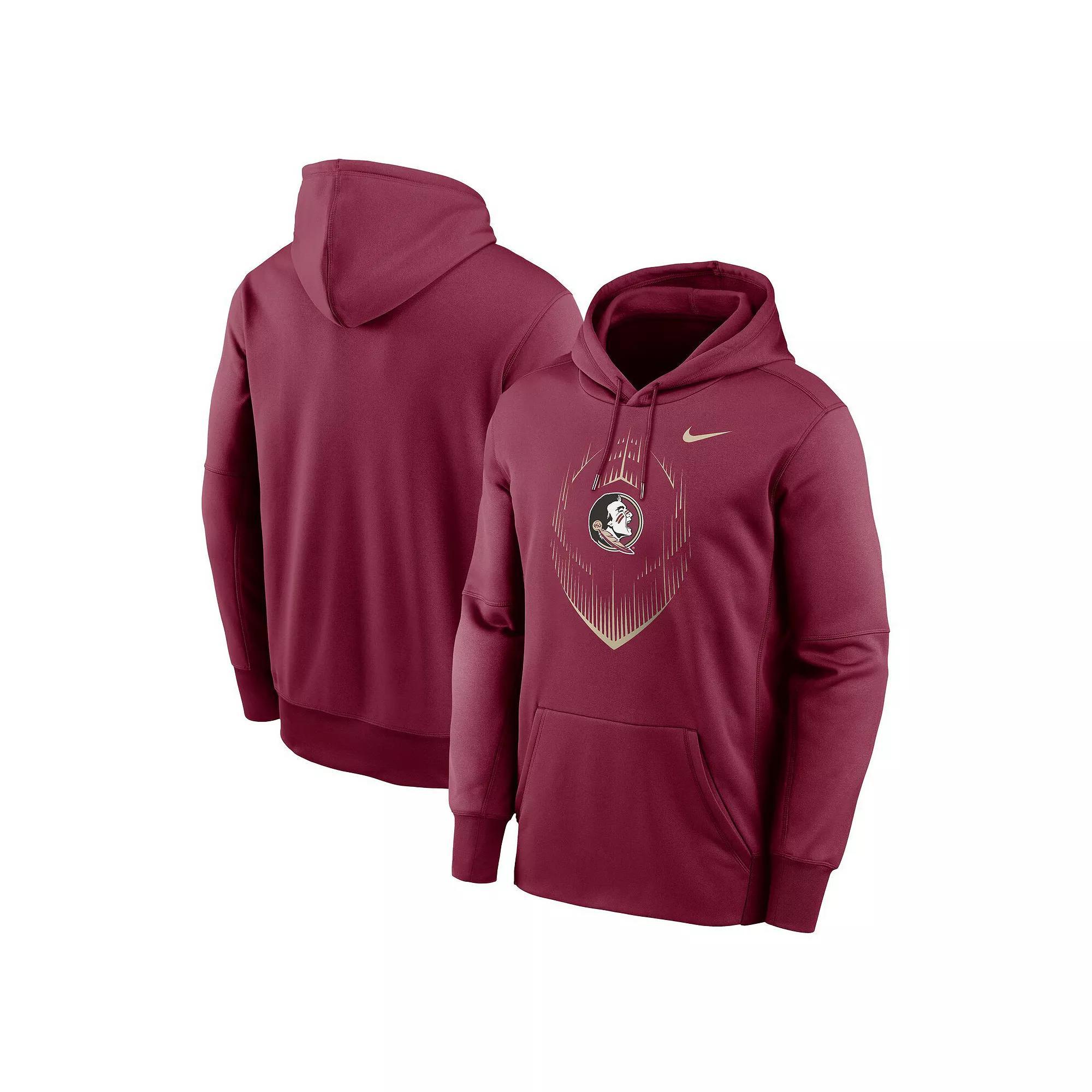 Men's Nike Garnet Florida State Seminoles Football Icon Performance Fleece Pullover Hoodie, Size: Large, Red Product Image