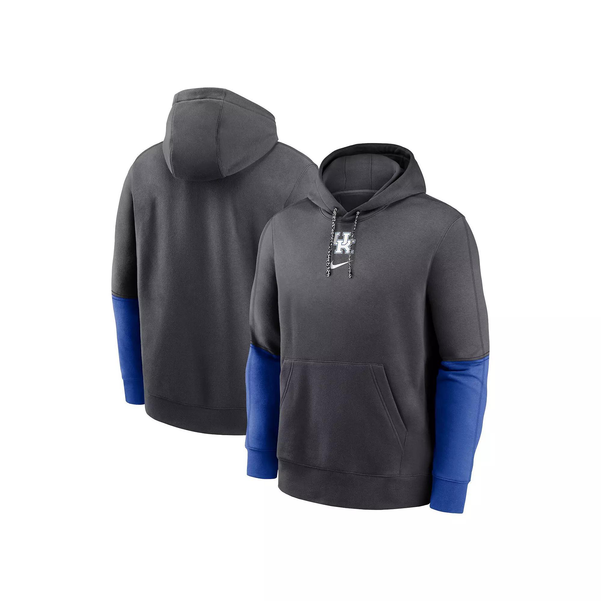 Men's Nike Black/Royal Duke Blue Devils 2024 Sideline Club Pullover Hoodie, Size: 2XL Product Image