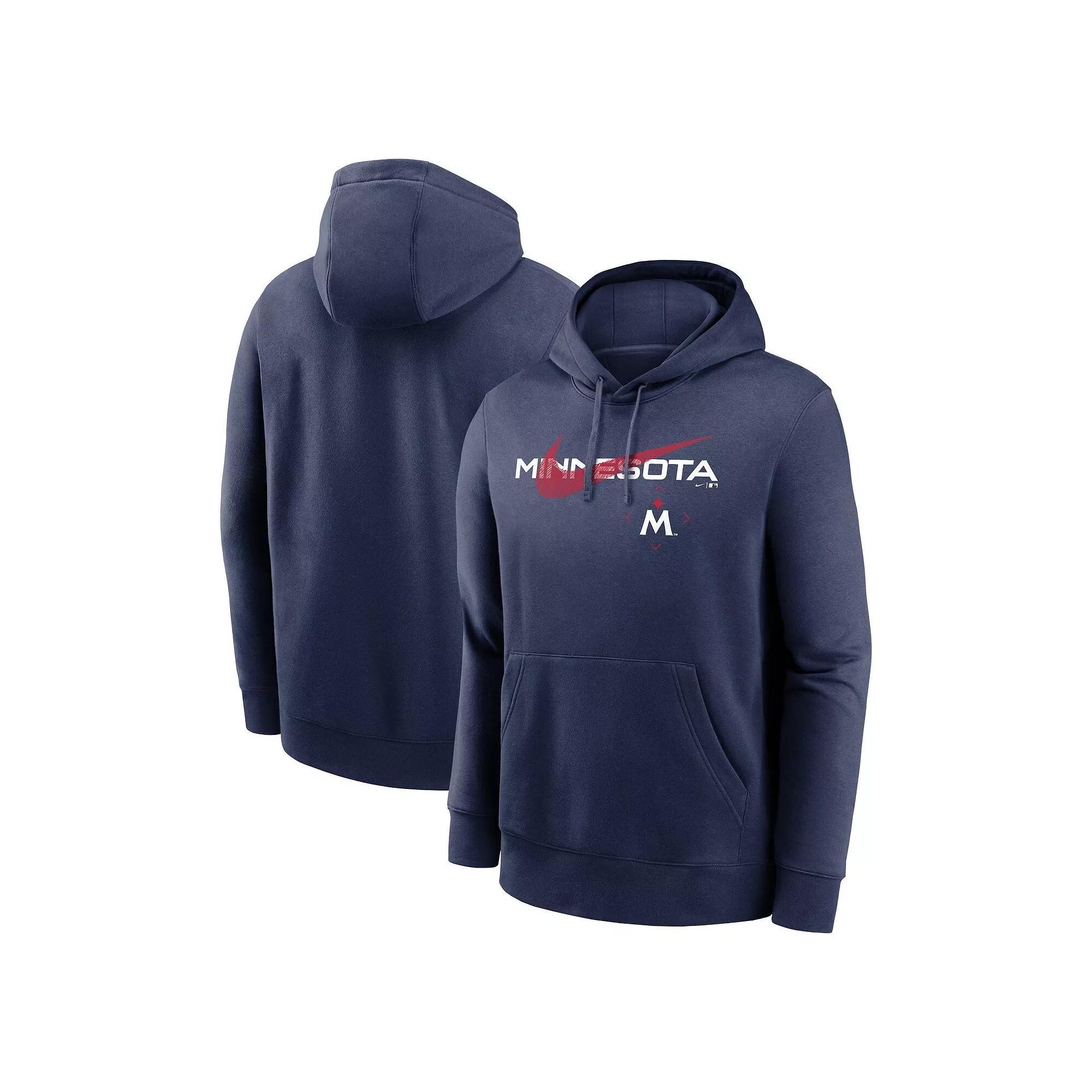 Men's Nike Navy Minnesota Twins 2023 Swoosh Neighborhood Pullover Hoodie, Size: Small, Blue Product Image