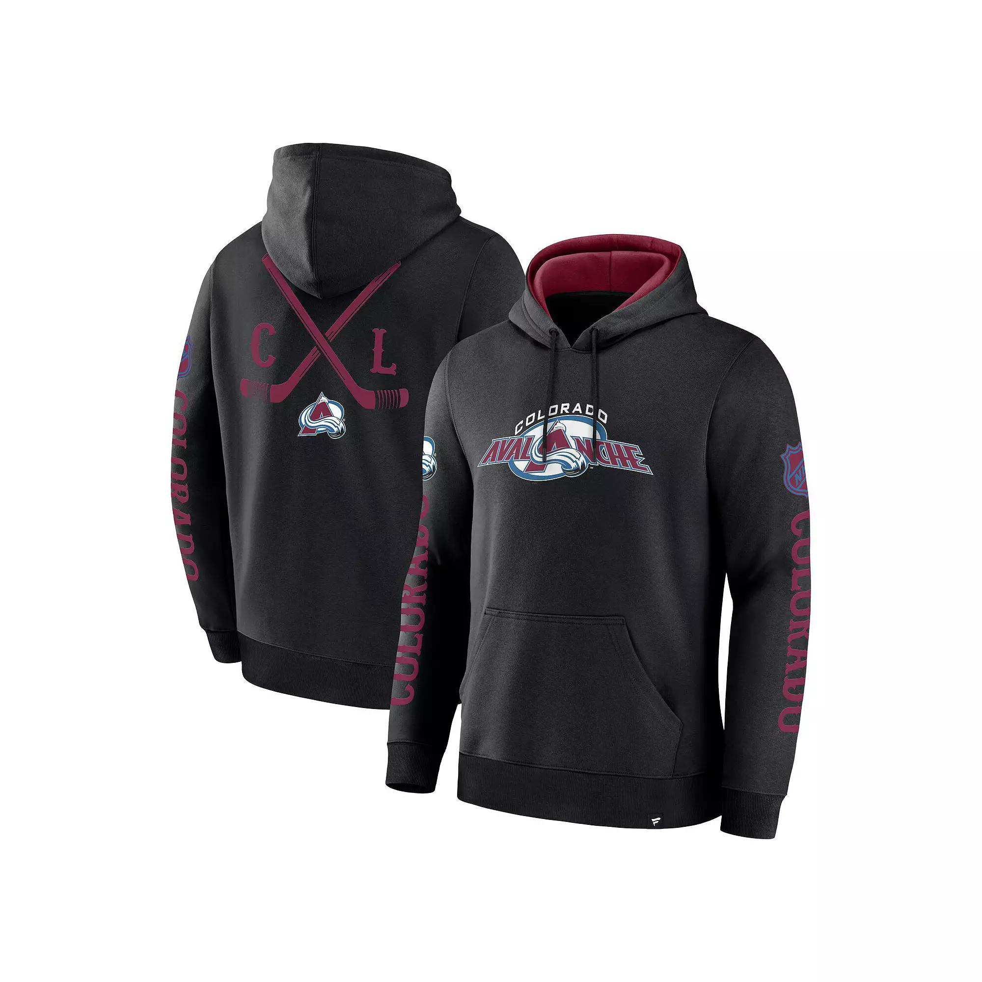 Men's Fanatics  Black Cleveland Guardians Big City Legacy Fleece Pullover Hoodie, Size: Medium, Grd Black Product Image