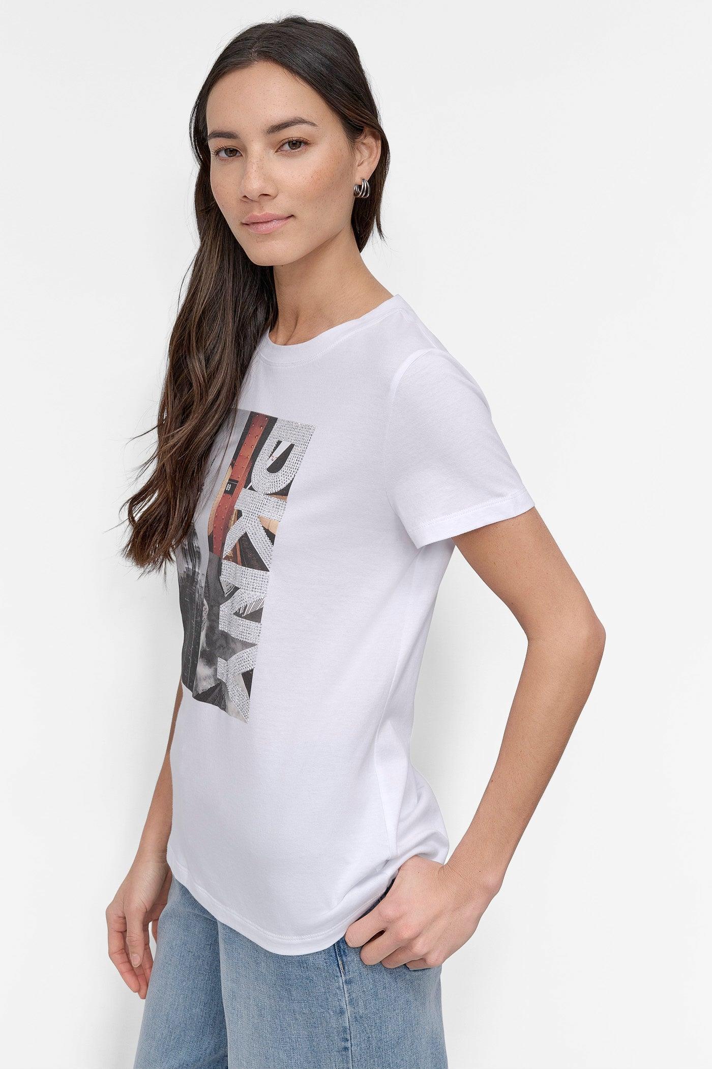 CRYSTAL LOGO-EMBELLISHED CITY GRAPHIC TEE Product Image