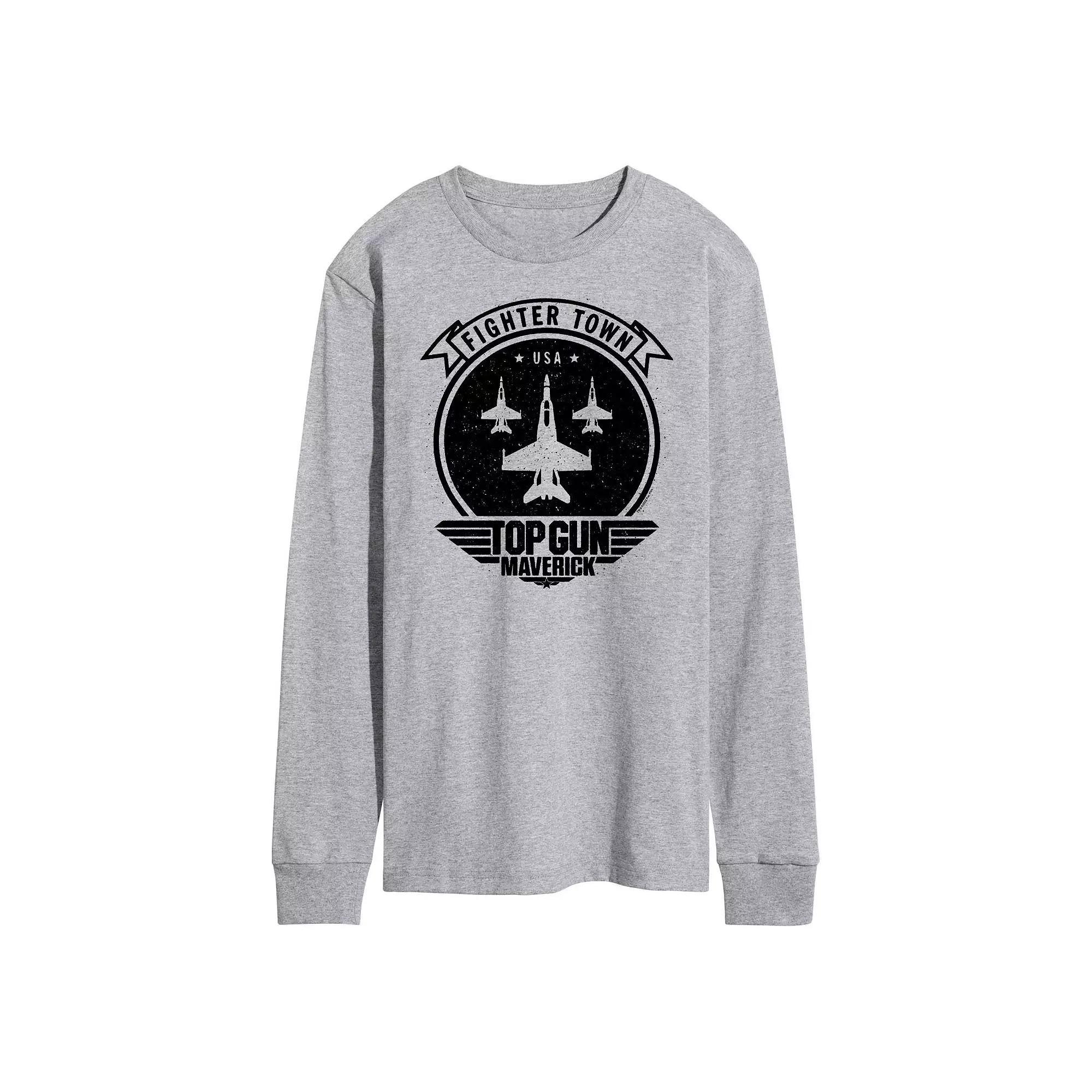 Mens Top Gun Maverick Fighter Town Long Sleeve Tee Product Image
