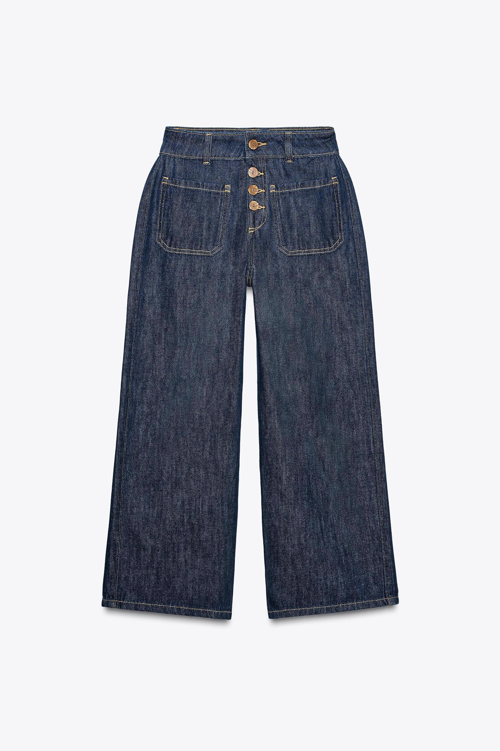 Z1975 HIGH RISE BUTTON CULOTTE JEANS Product Image