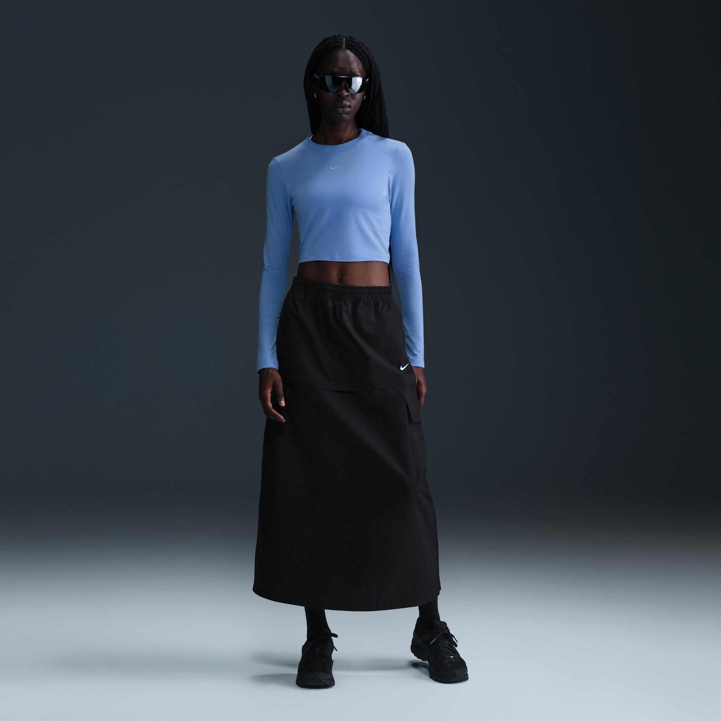 Women's Nike Sportswear Chill Knit Slim Long-Sleeve Cropped Top Product Image