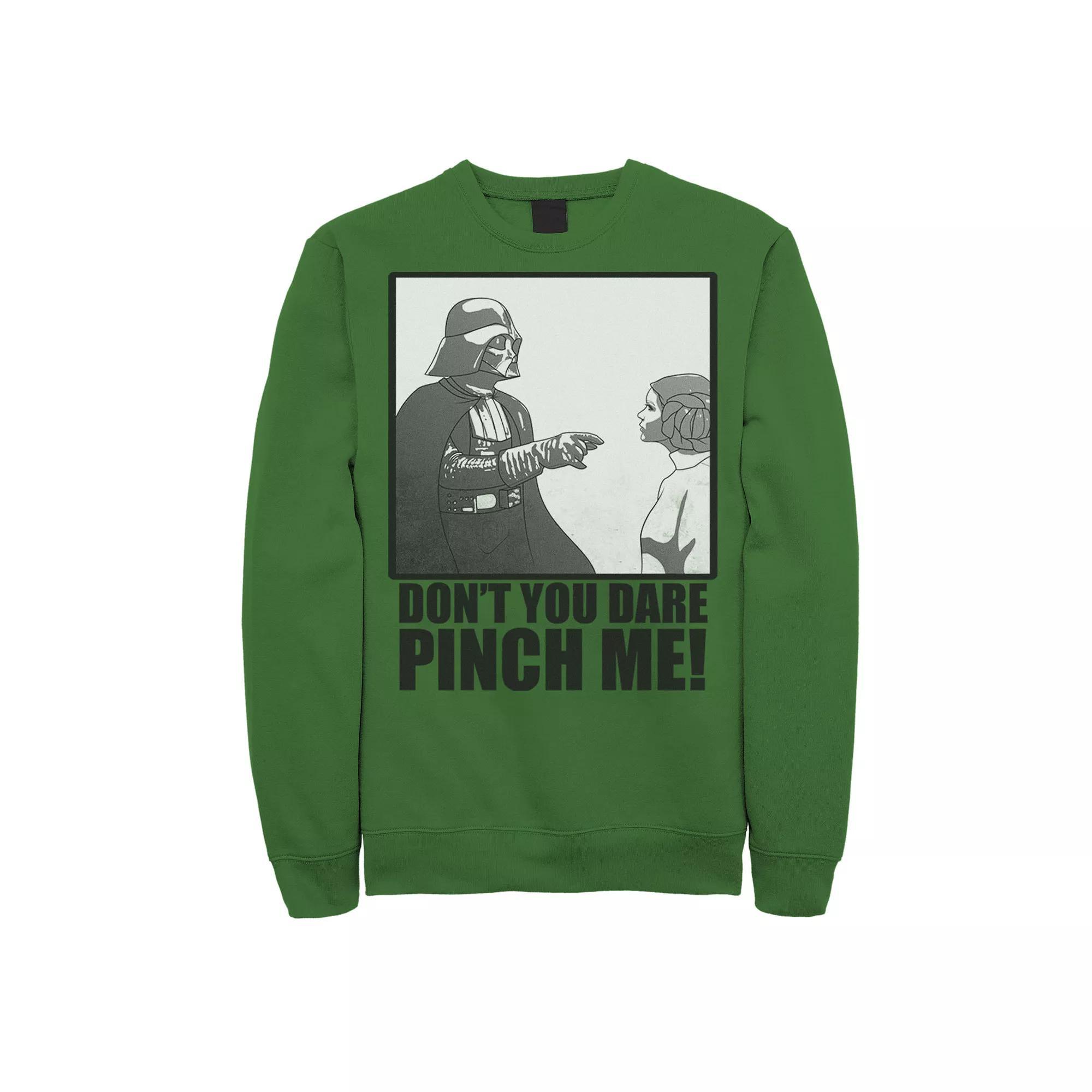 Men's Star Wars Vader Don't Pinch St. Patrick's Sweatshirt, Size: XL, Kelly Product Image