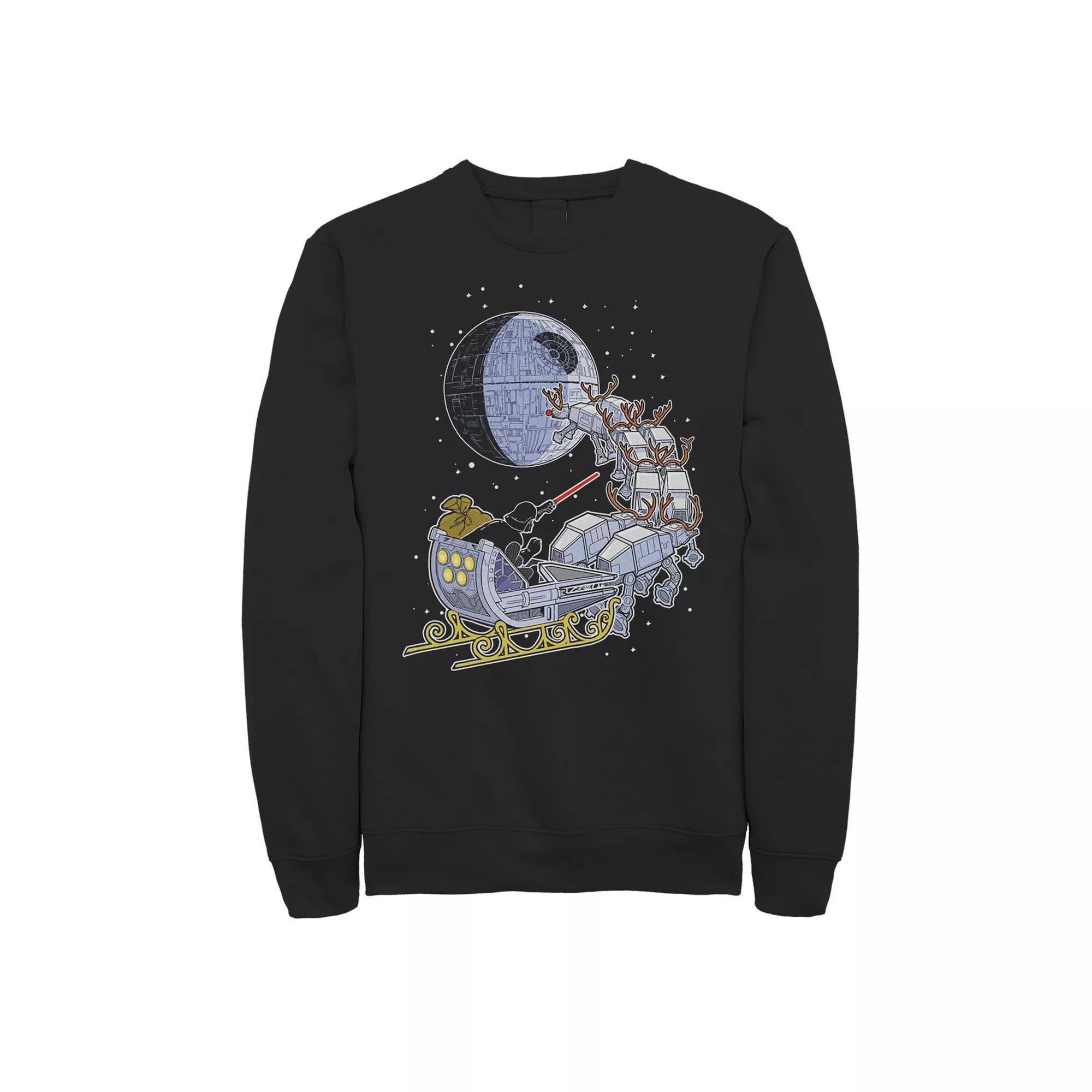 Men's Star Wars Darth Vader Sleigh Ride Sweatshirt, Size: Medium, Black Product Image