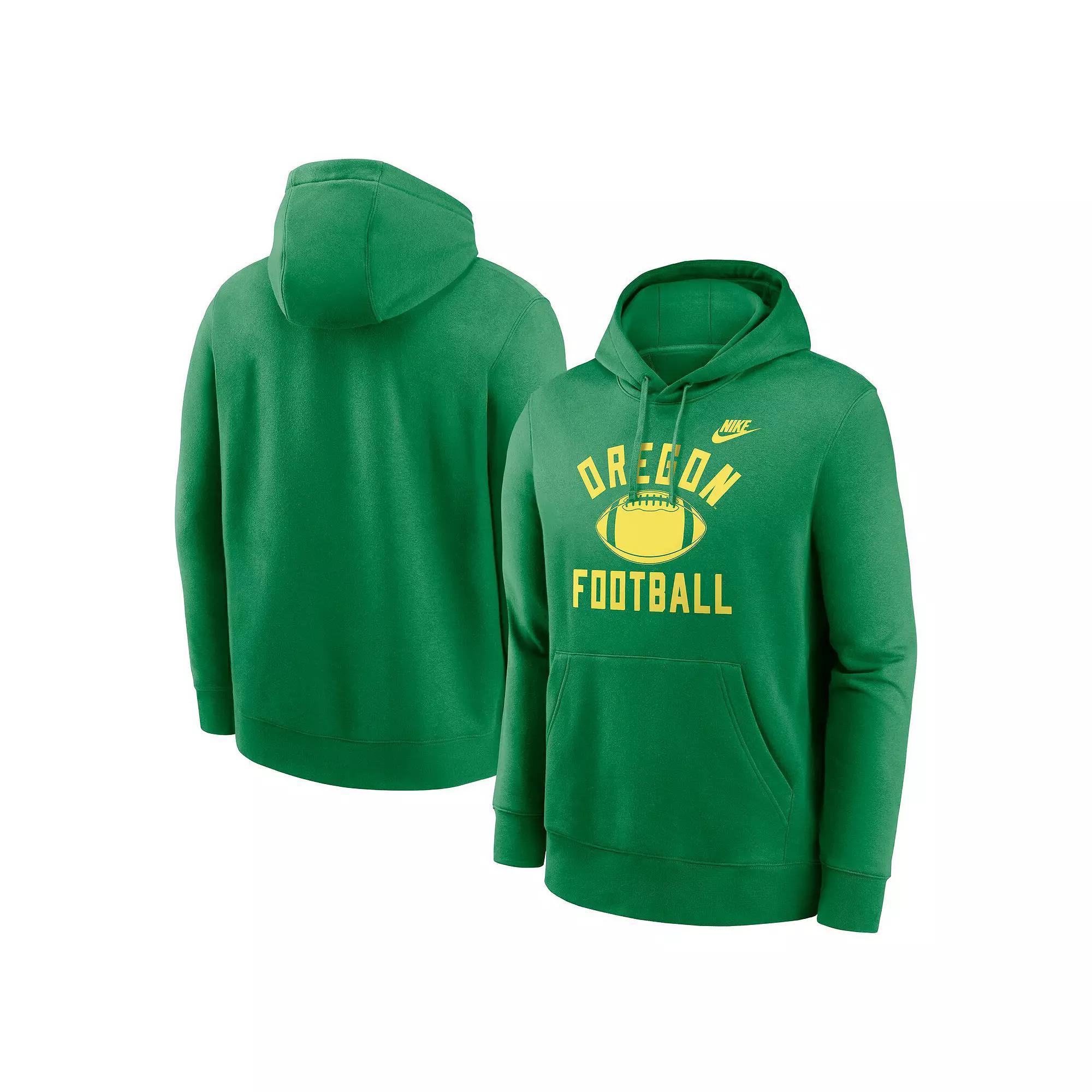 Men's Nike Green Oregon Ducks Legacy Football Icon Club Fleece Pullover Hoodie, Size: Medium Product Image