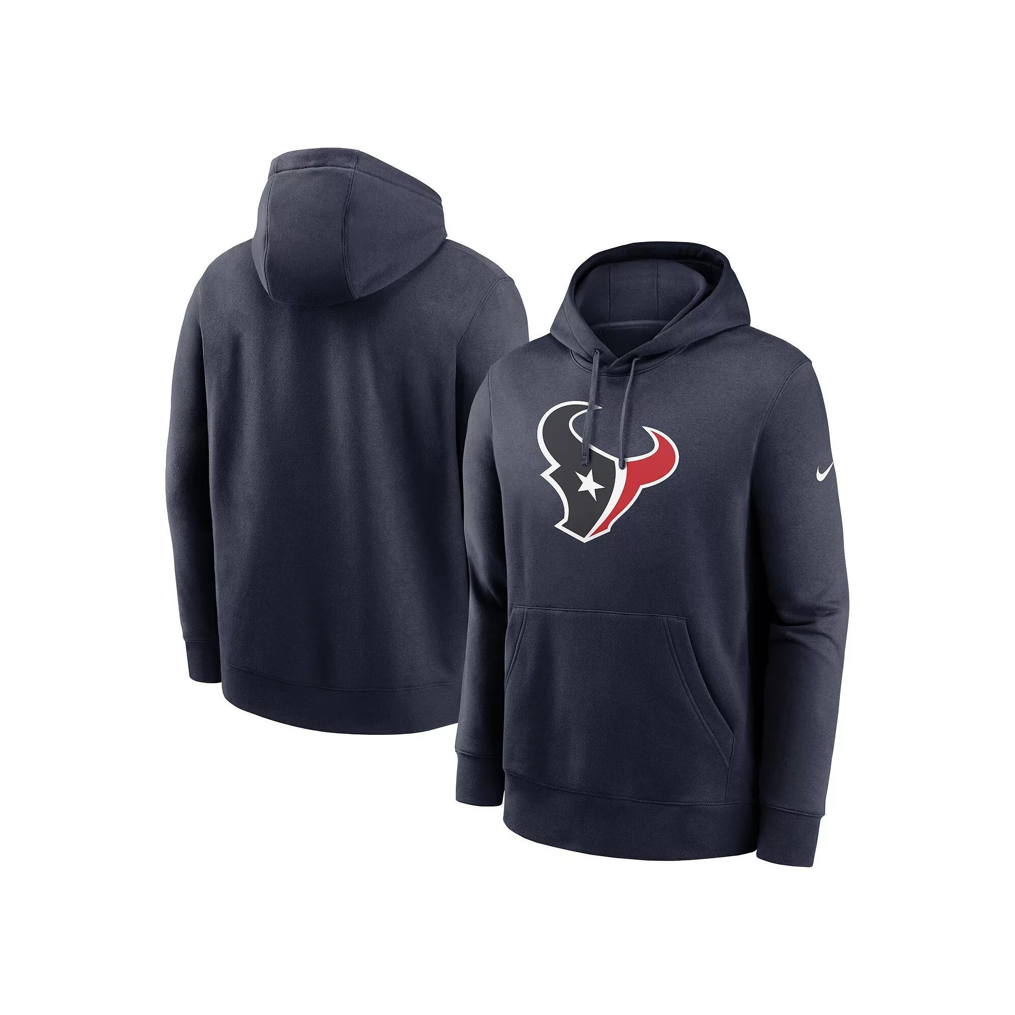 Men's Nike Navy Houston Texans Rewind Club Logo Pullover Hoodie, Size: Large, Blue Product Image
