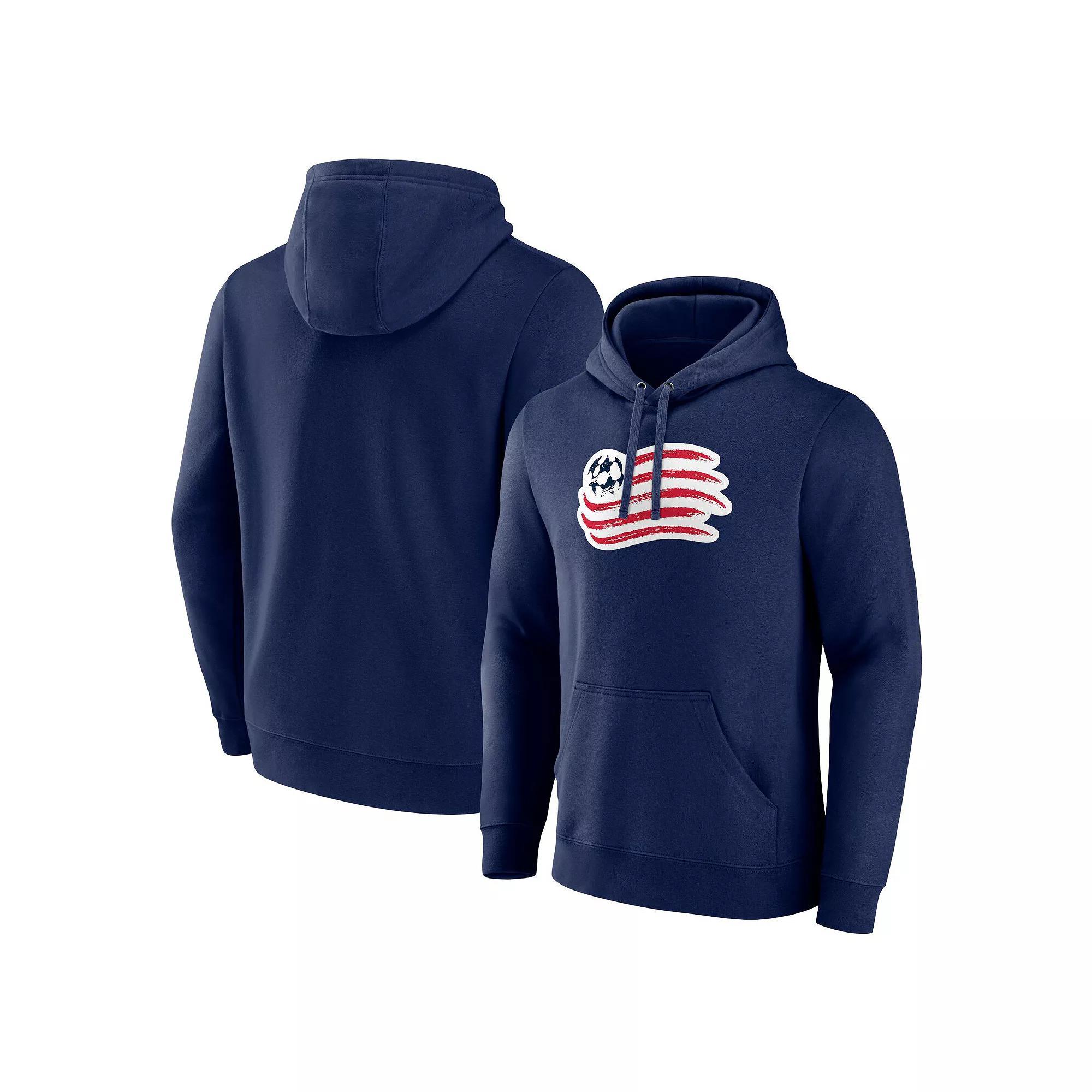 Mens Fanatics Navy New England Revolution Official Logo Pullover Hoodie Ner Blue Product Image