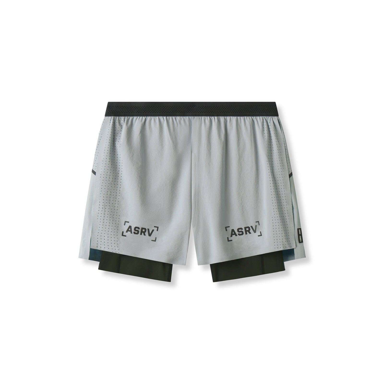 0951. Aerotex™ 4" High Split Liner Short - Slate Grey Product Image