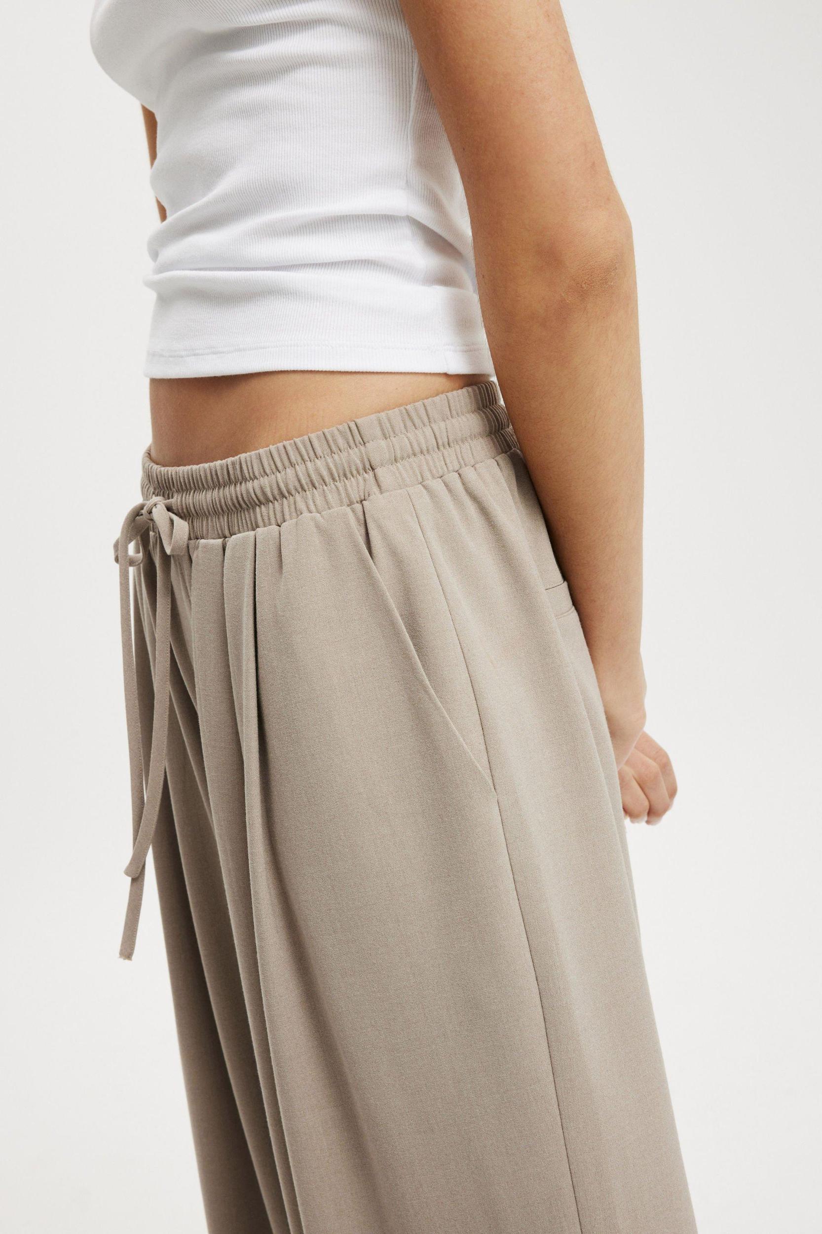 Cotton On Women - Luis Pull On Suiting Pant - Black pinstripe Product Image
