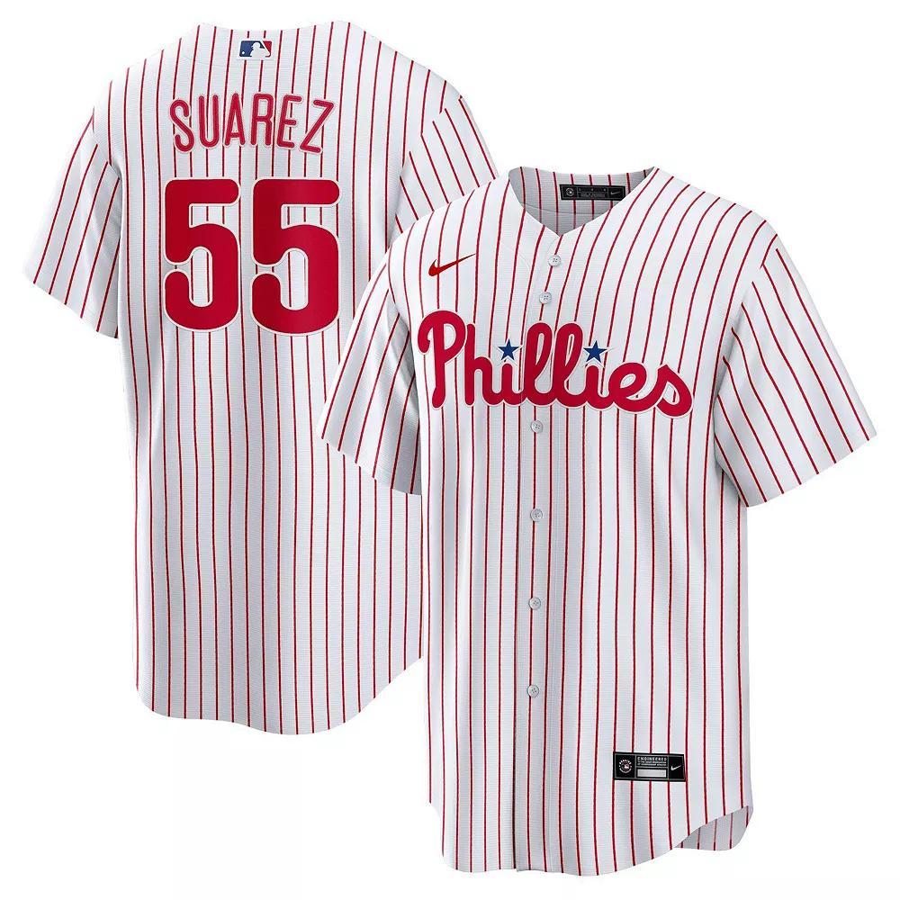Men's Nike Ranger Su��rez White Philadelphia Phillies Home  Replica Player Jersey, Size: Large Product Image