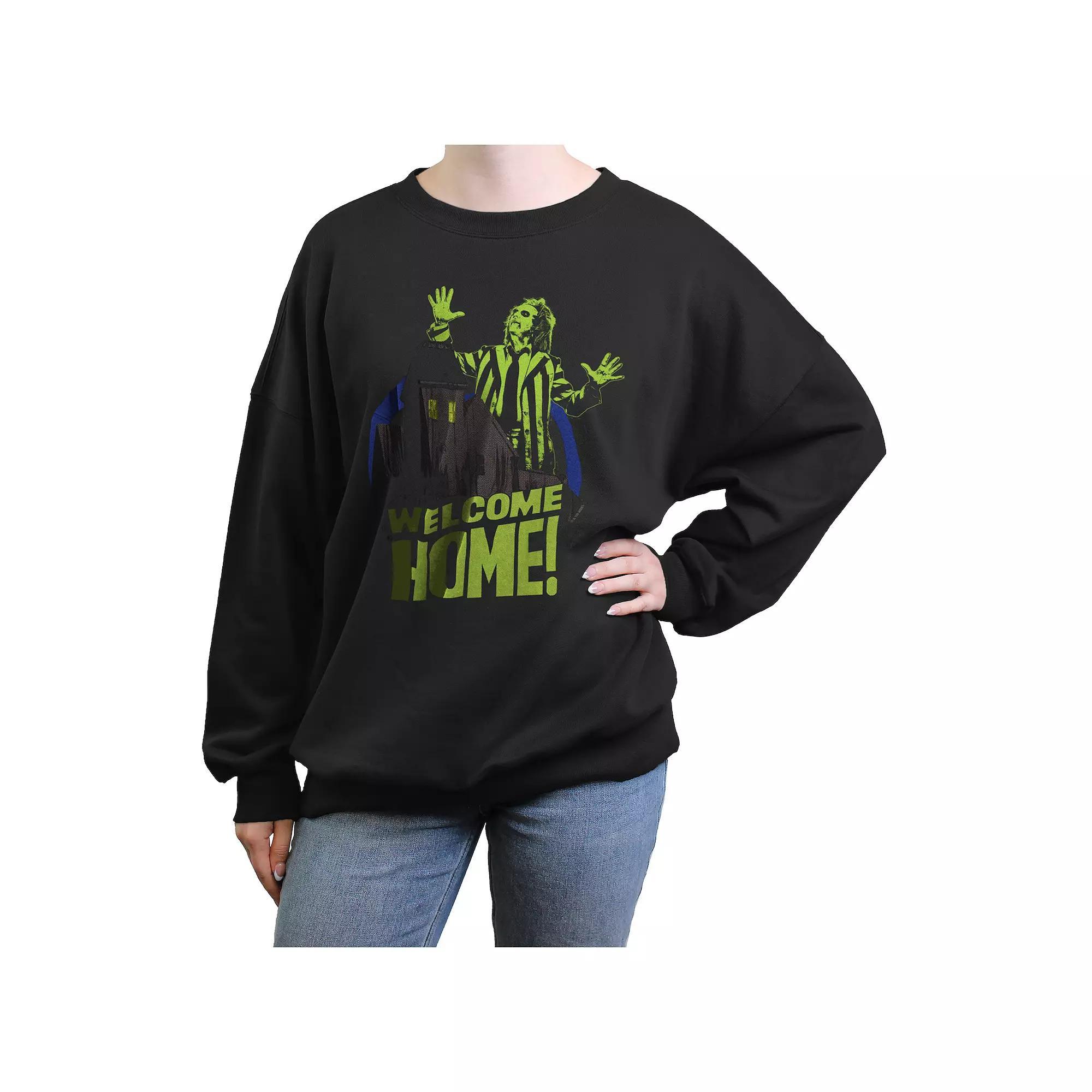Disney's The Nightmare Before Christmas Jack Skellington The Pumpkin King Juniors' Oversized Graphic Pullover, Girl's, Size: Medium, Black Product Image