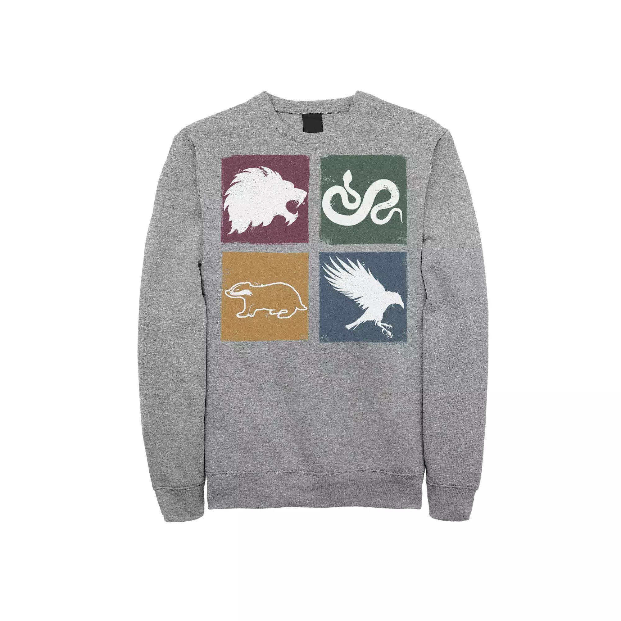 Men's Harry Potter Simple House Crest Box Up Sweatshirt, Size: Large, Black Product Image