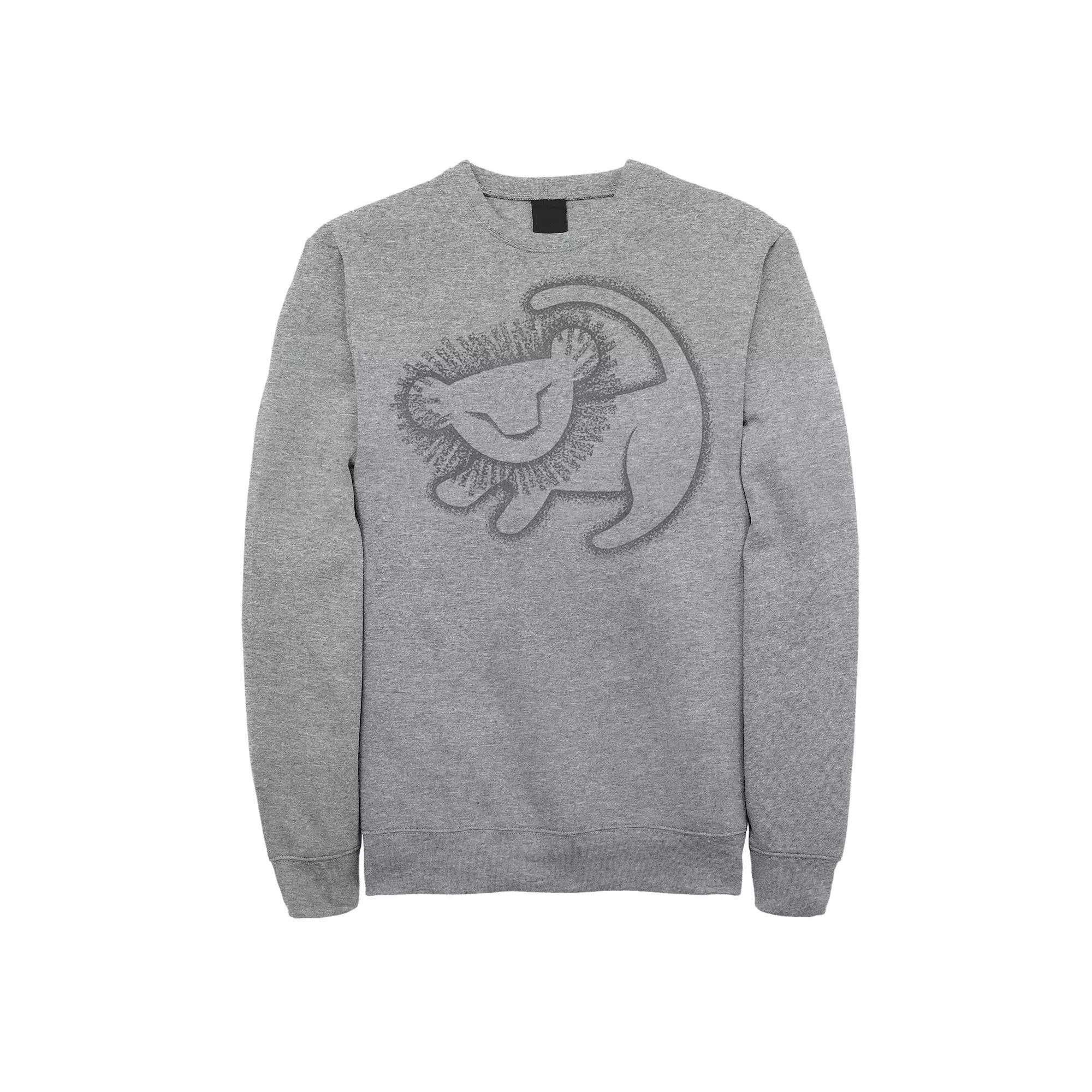 Mens Disney Pixar Cars Iconic DINOCO Gas Station Logo Pullover Fleece Athletic Grey Product Image