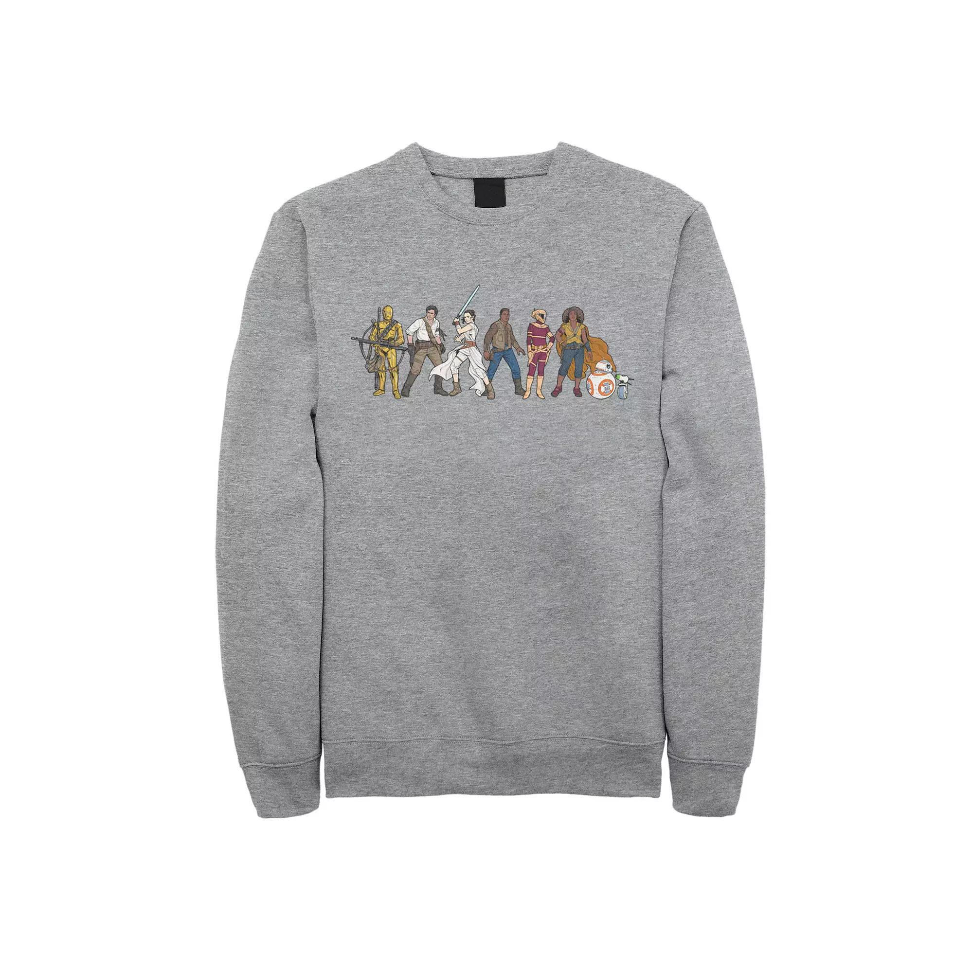 Men's Star Wars The Rise of Skywalker Rebel Line Sweatshirt, Size: Small, Athletic Grey Product Image