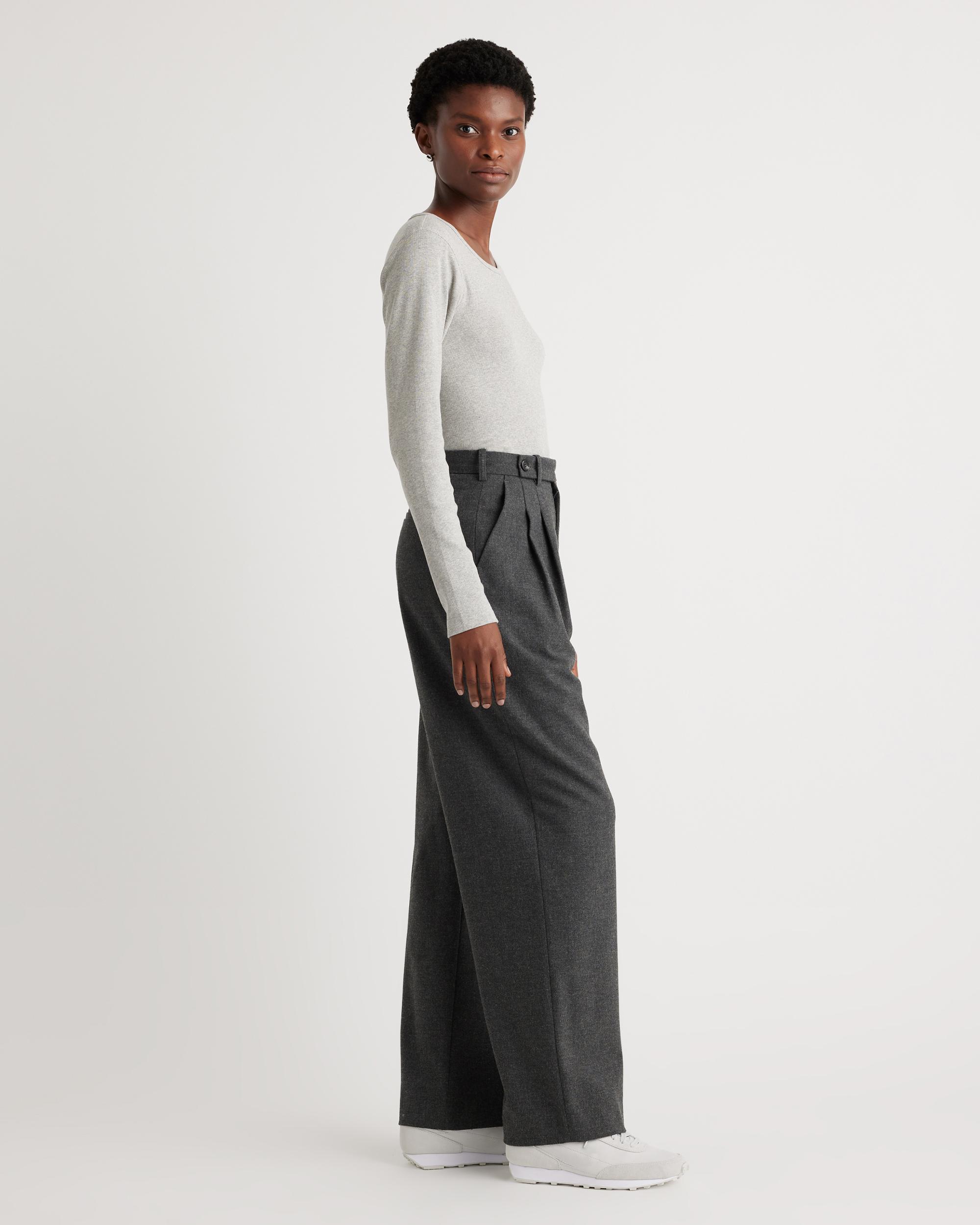 Quince | Women's Micro-Rib Long Sleeve T-Shirt Size XS, Organic Cotton Product Image