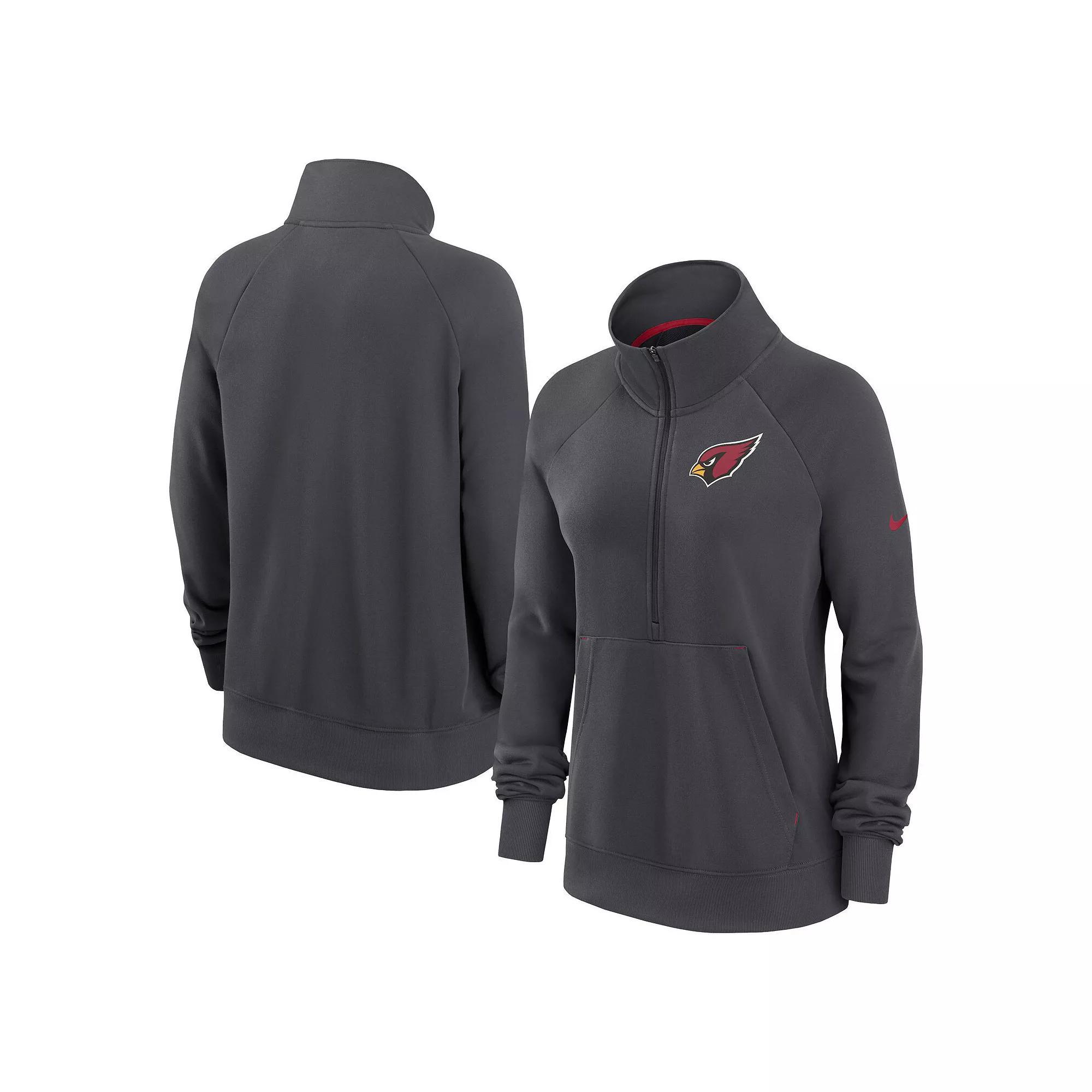 Women's Nike Charcoal Washington Commanders Premium Raglan Performance Half-Zip Sweatshirt, Size: 2XL, Wft Charco Product Image