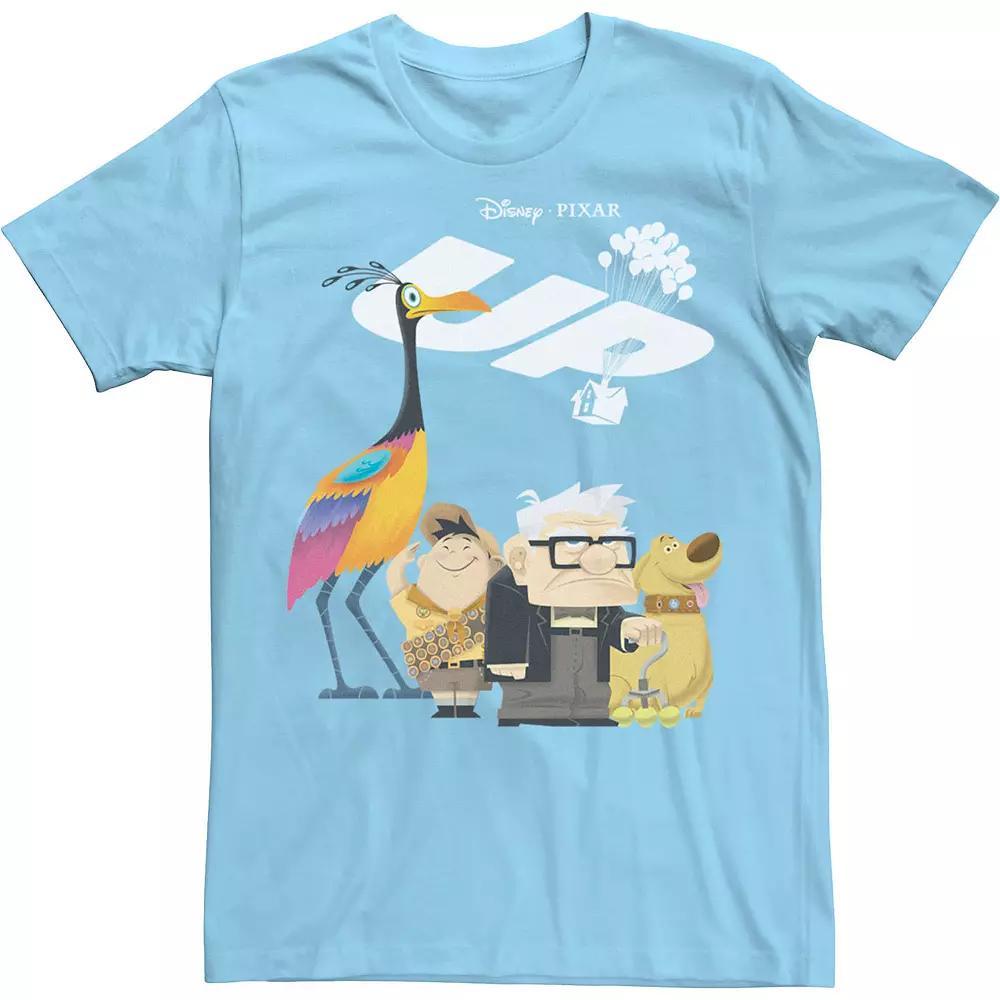 Disney / Pixar's Up Men's Group Shot Doodle Tee, Size: 3XL, Light Blue Product Image