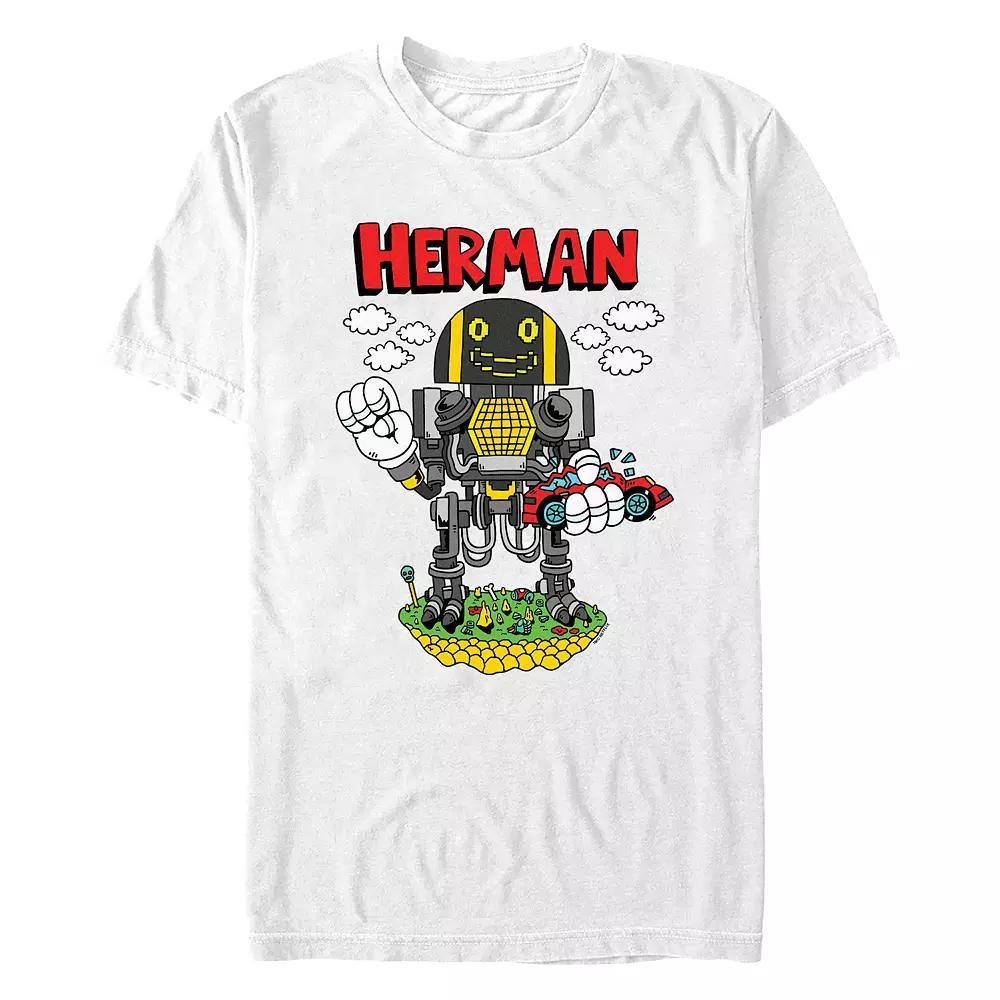 Big & Tall The Electric State Herman Playing Graphic Tee, Men's, Size: 3XL Tall, White Product Image