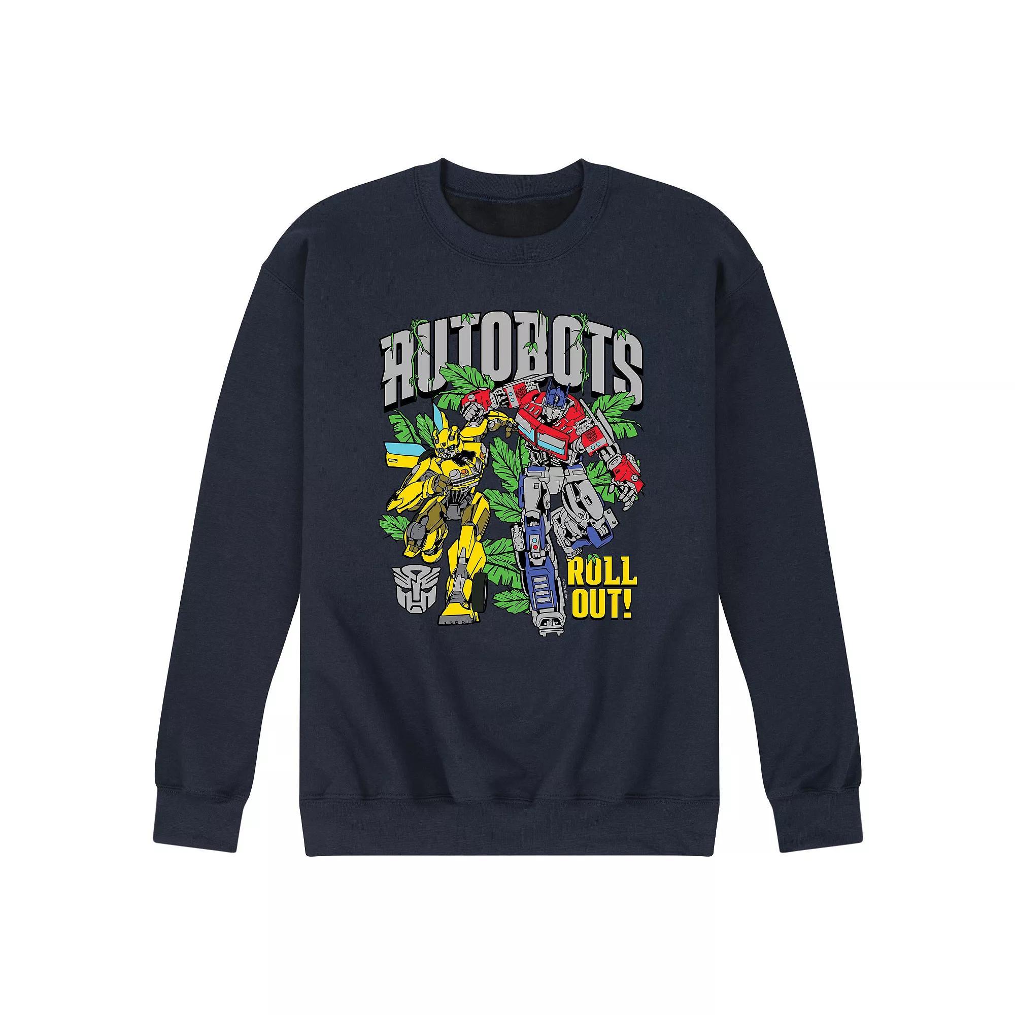 Mens Transformers Autobots Roll Out Fleece Sweatshirt Blue Product Image