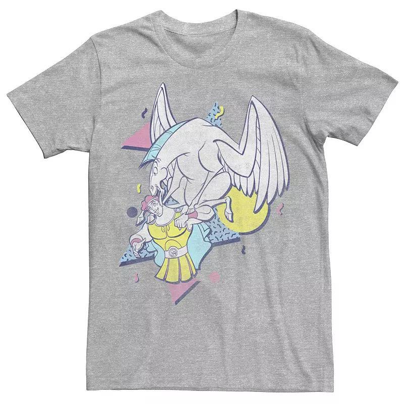 Disney's Hercules And Pegasus Men's 90 Pop Art Tee, Size: Small, Athletic Grey Product Image