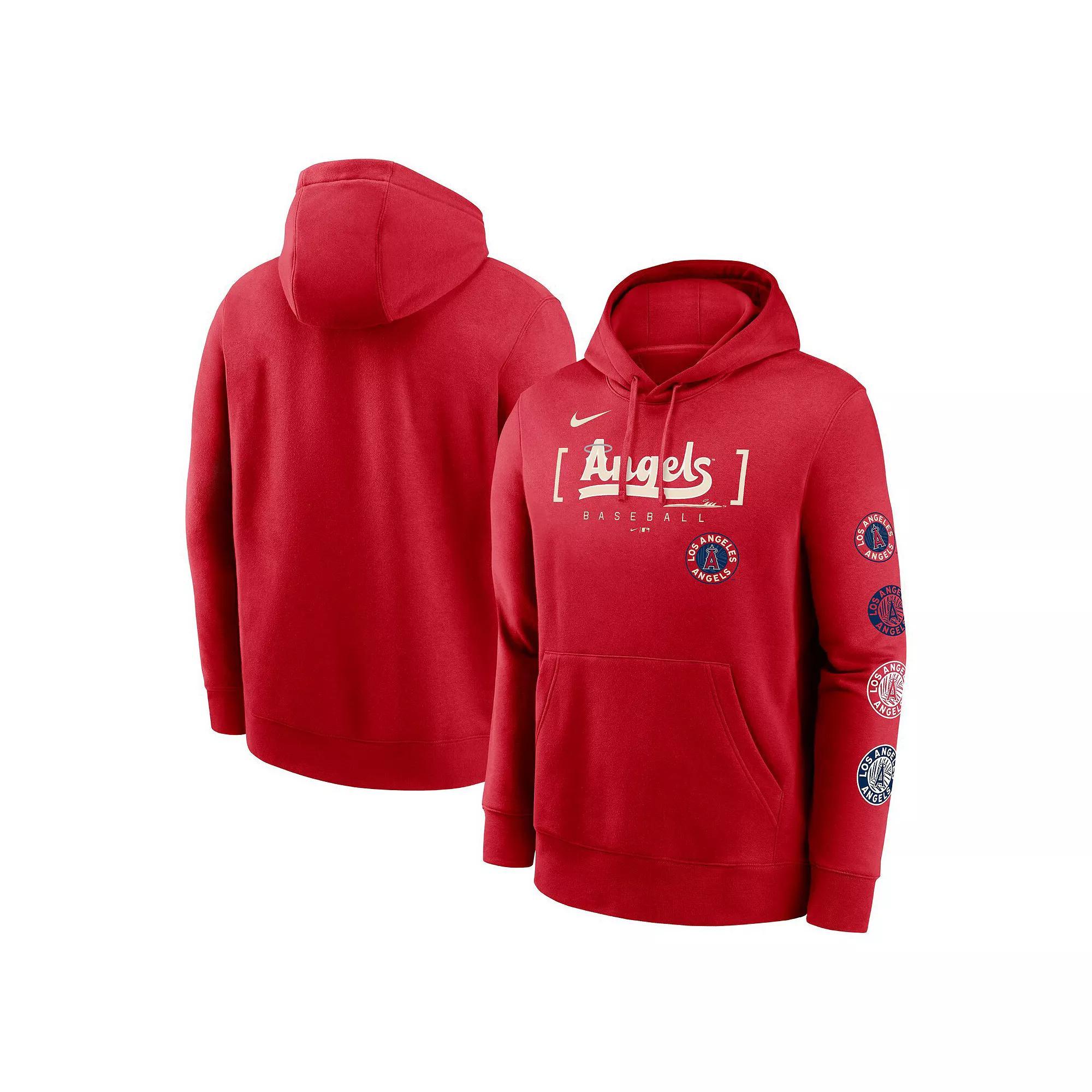 Men's Nike Red Los Angeles Angels City Connect Club Pullover Hoodie, Size: Medium Product Image