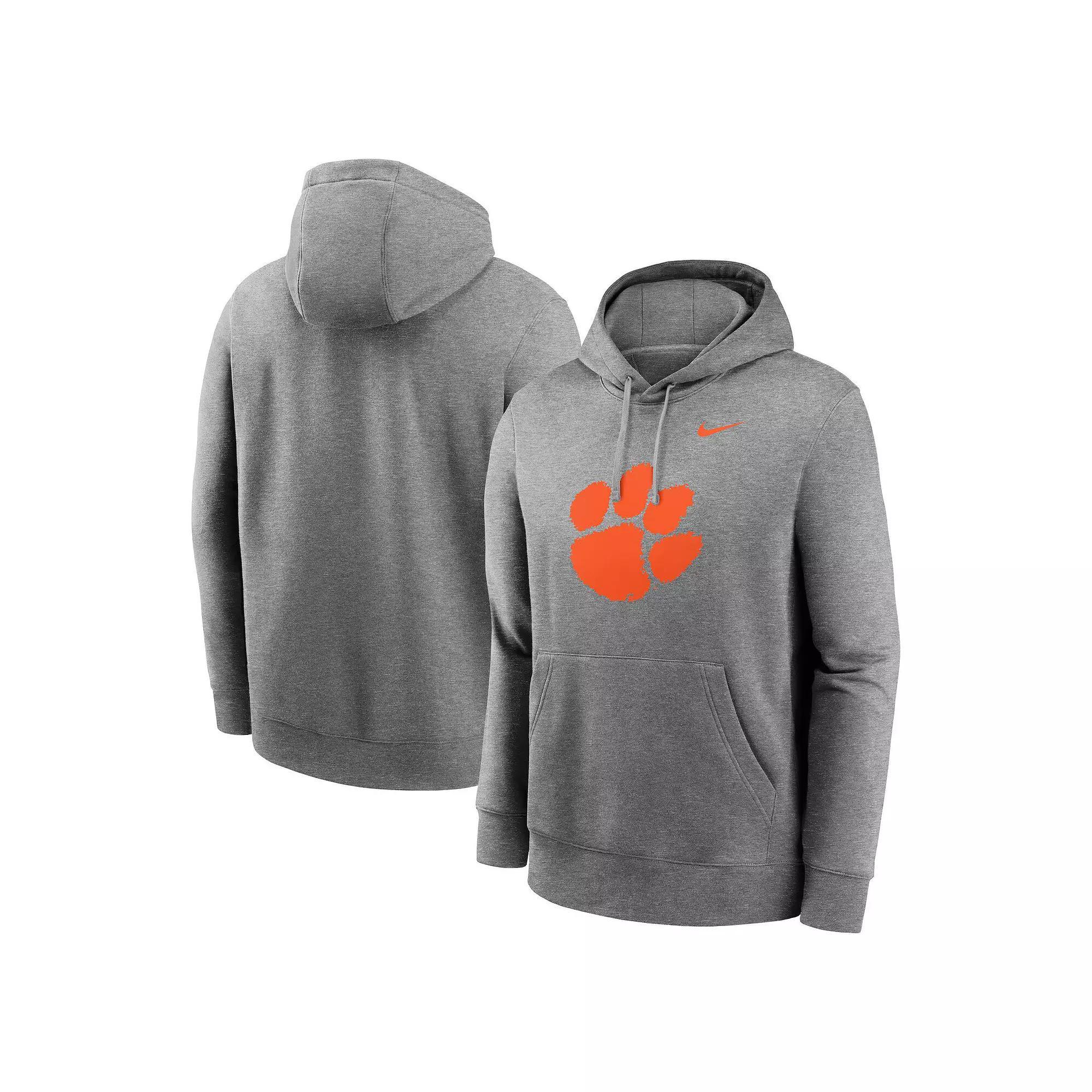 Mens Nike Heather Gray Tennessee Volunteers Primetime Evergreen Club Fleece Pullover Hoodie Product Image