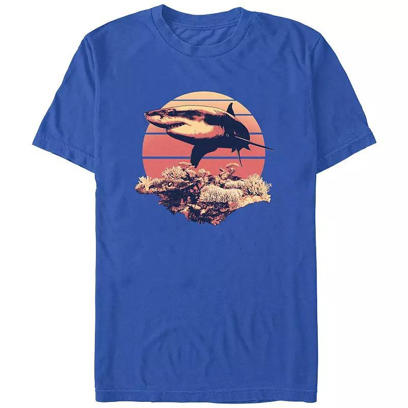 Men's Shark Reef Graphic Tee, Size: Medium, Royal Product Image